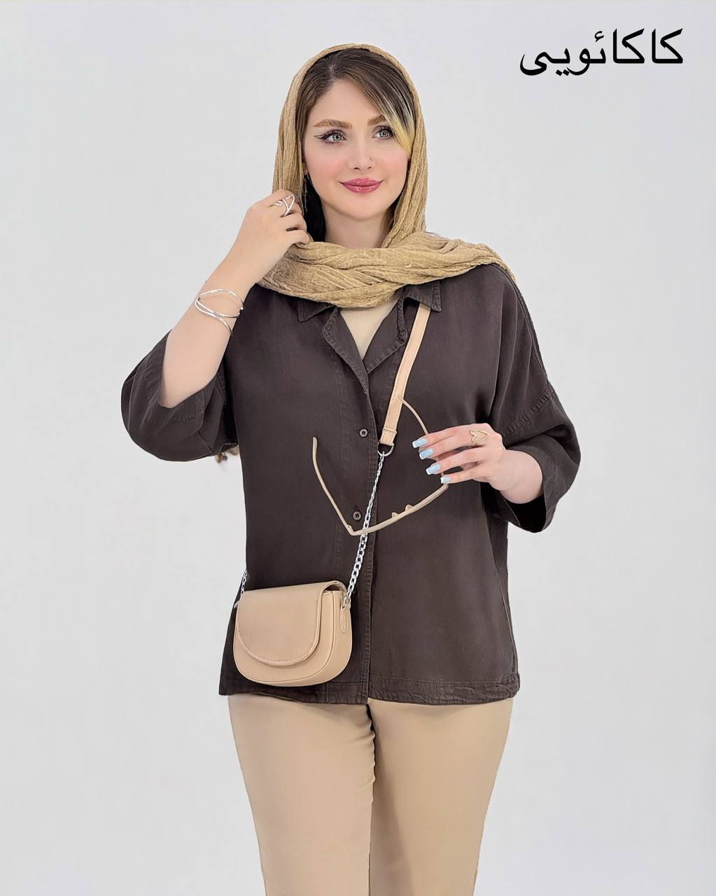 شومیز سیلک یقه شکاری کد j029