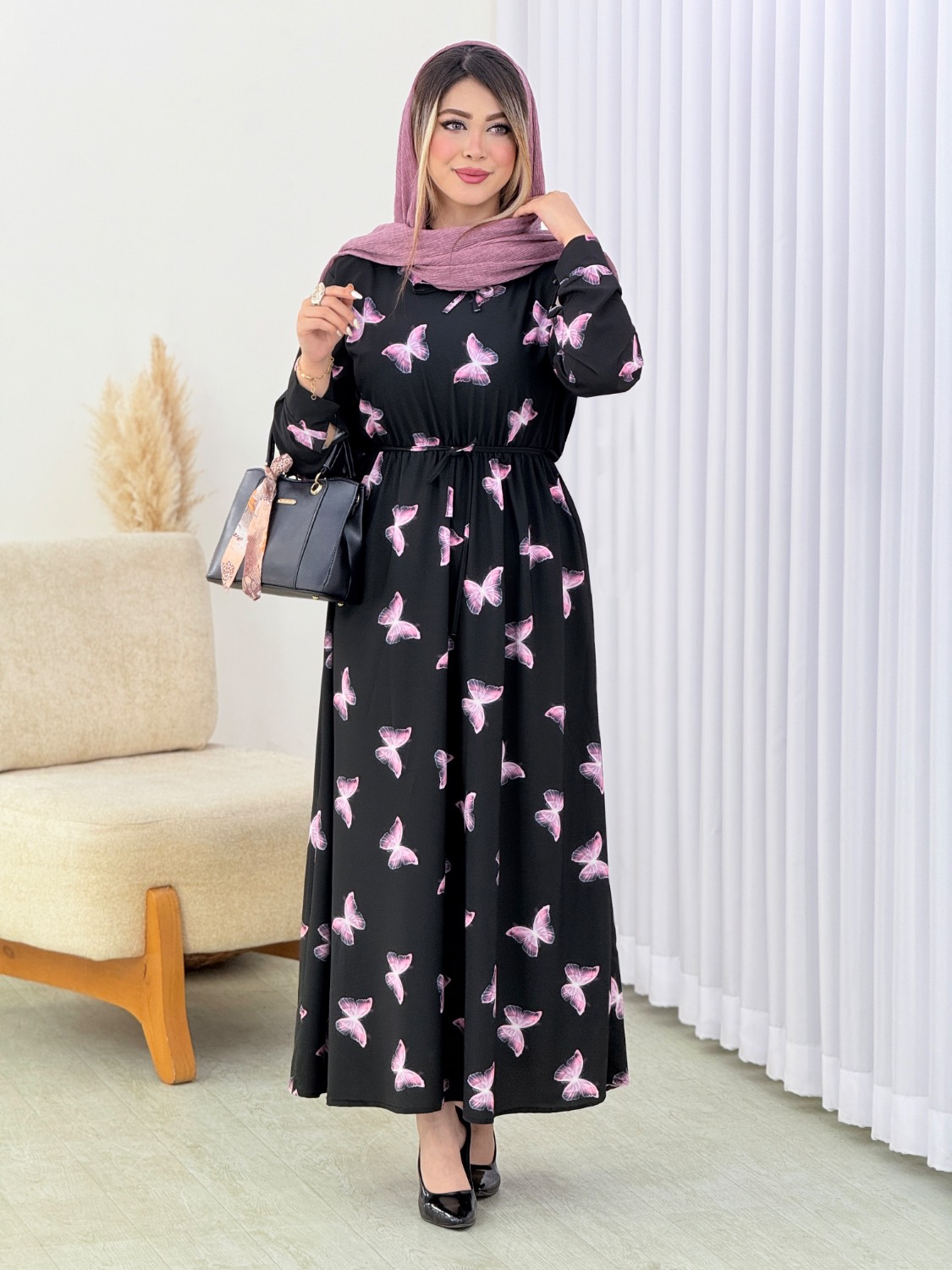 پیراهن یقه چین‌دار بوگاتی کد j025