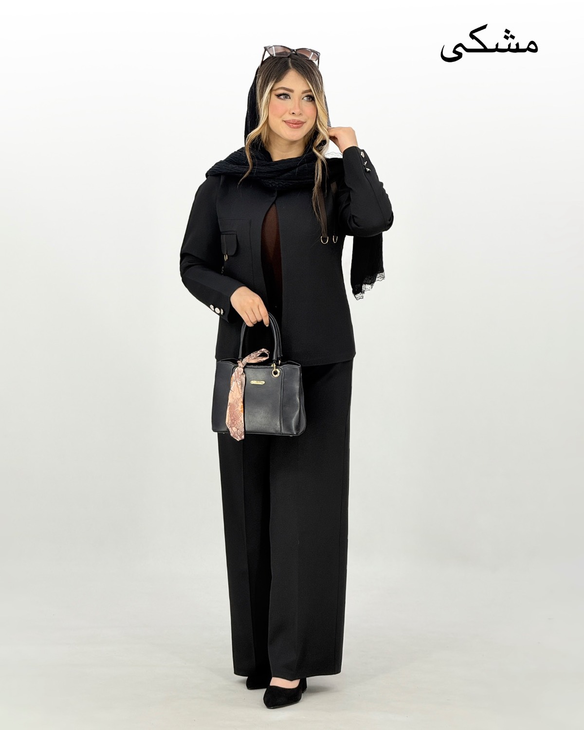 ست کت و شلوار نواردوزی سگک‌دار کد j003