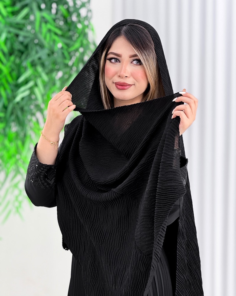 شال پلیسه شاین منگوله دار کد j024
