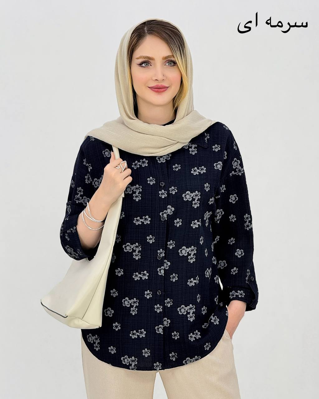 شومیز گل گچی کادنزا چاپی کد i986