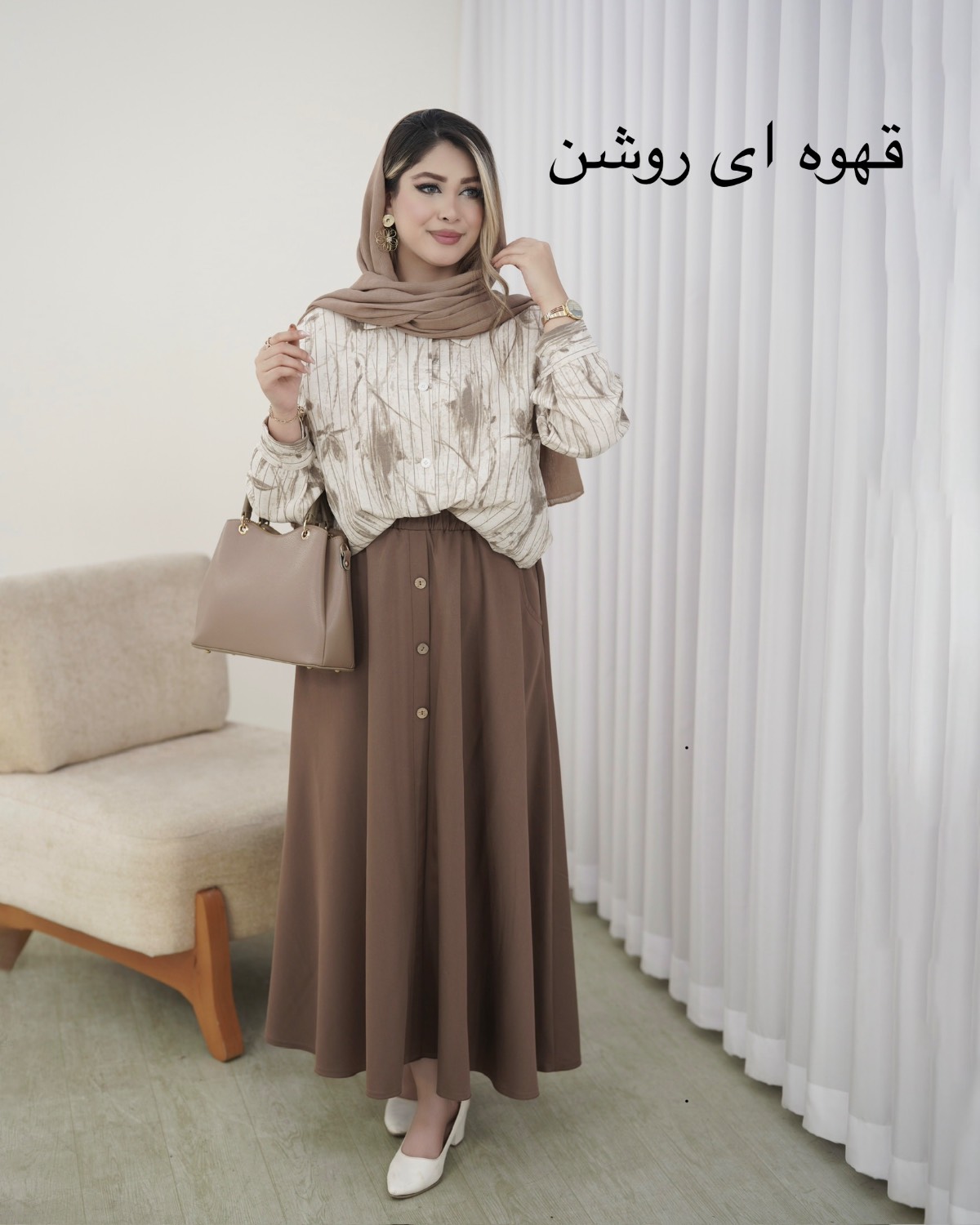 ست شومیز دامن گره ای چاپی کد i921