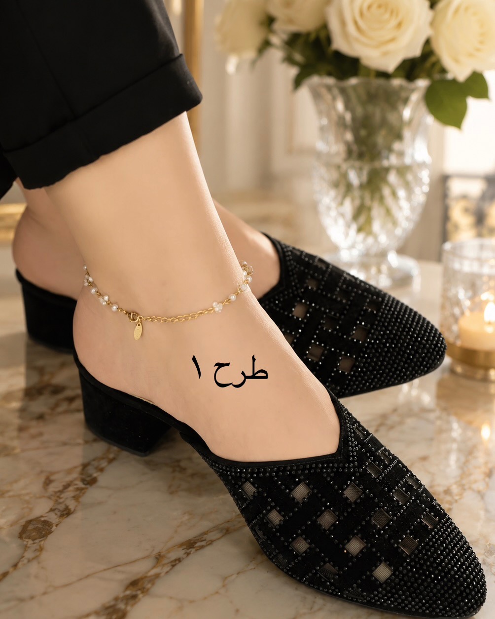 صندل بسته پاشنه بلند مجلسی کد i886