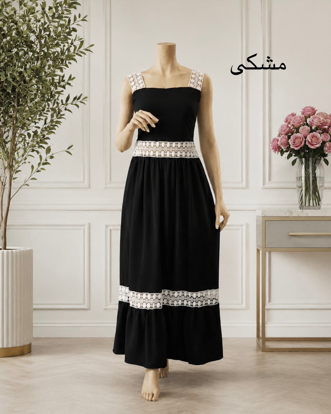 پیراهن ساحلی ینزی دانتل‌دار کد i877