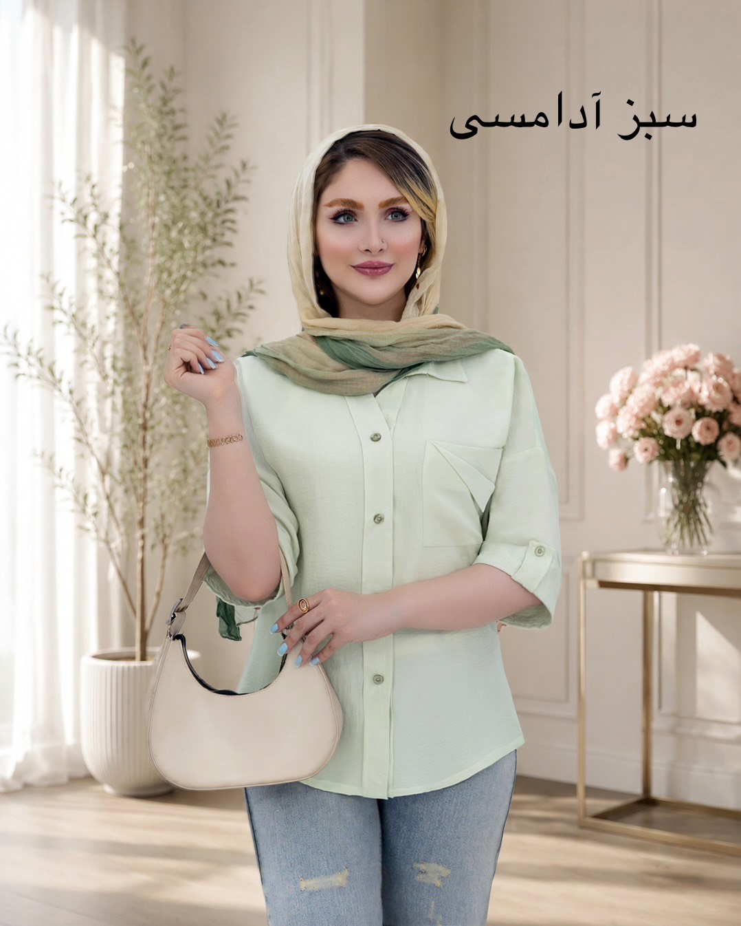 شومیز پری پاگون جیب دار کد i891