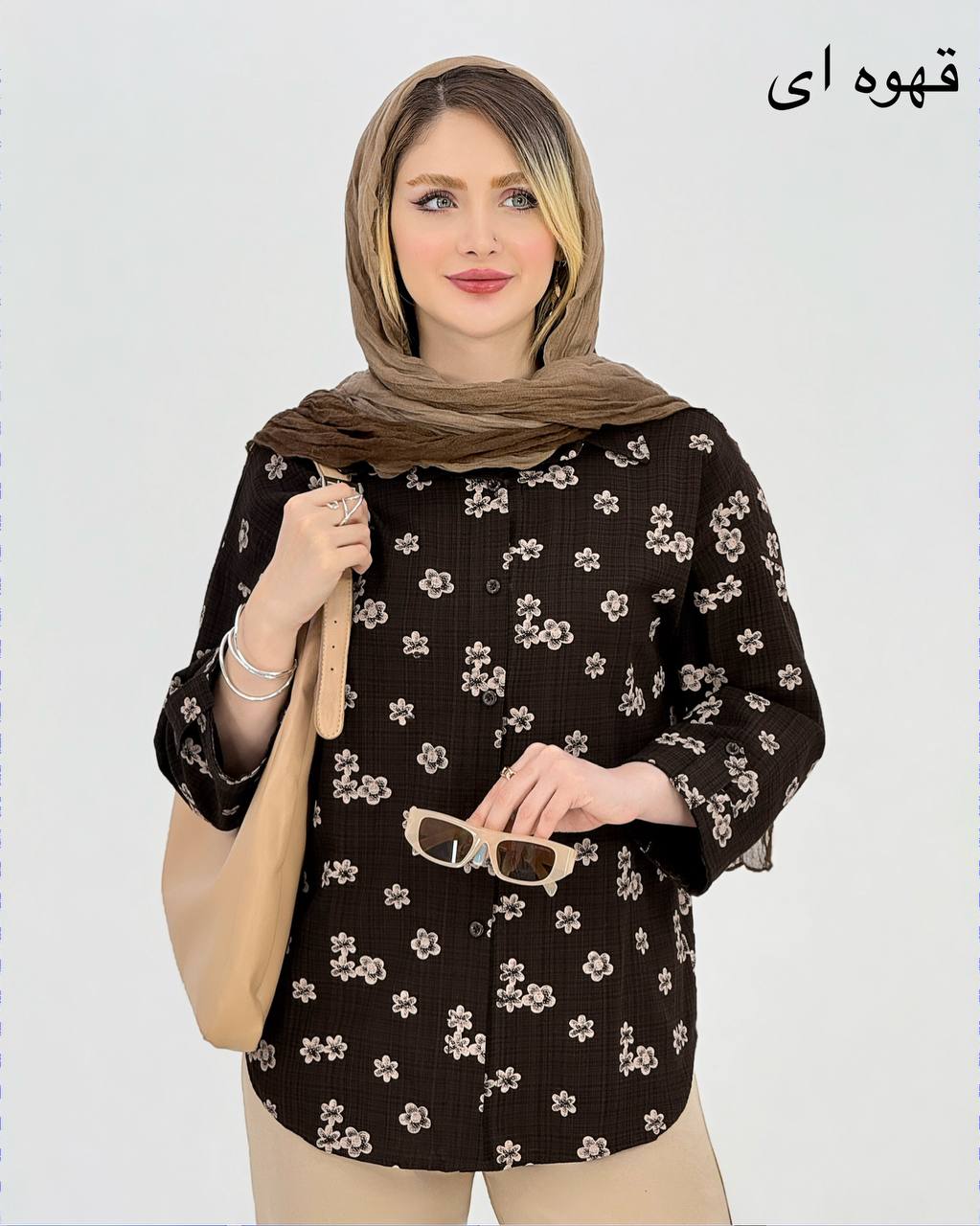شومیز گل گچی کادنزا چاپی کد i986