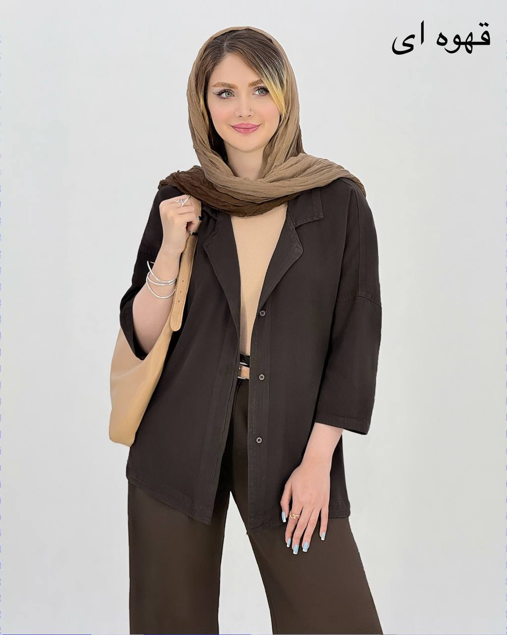 شومیز سیلک یقه شکاری کد j029