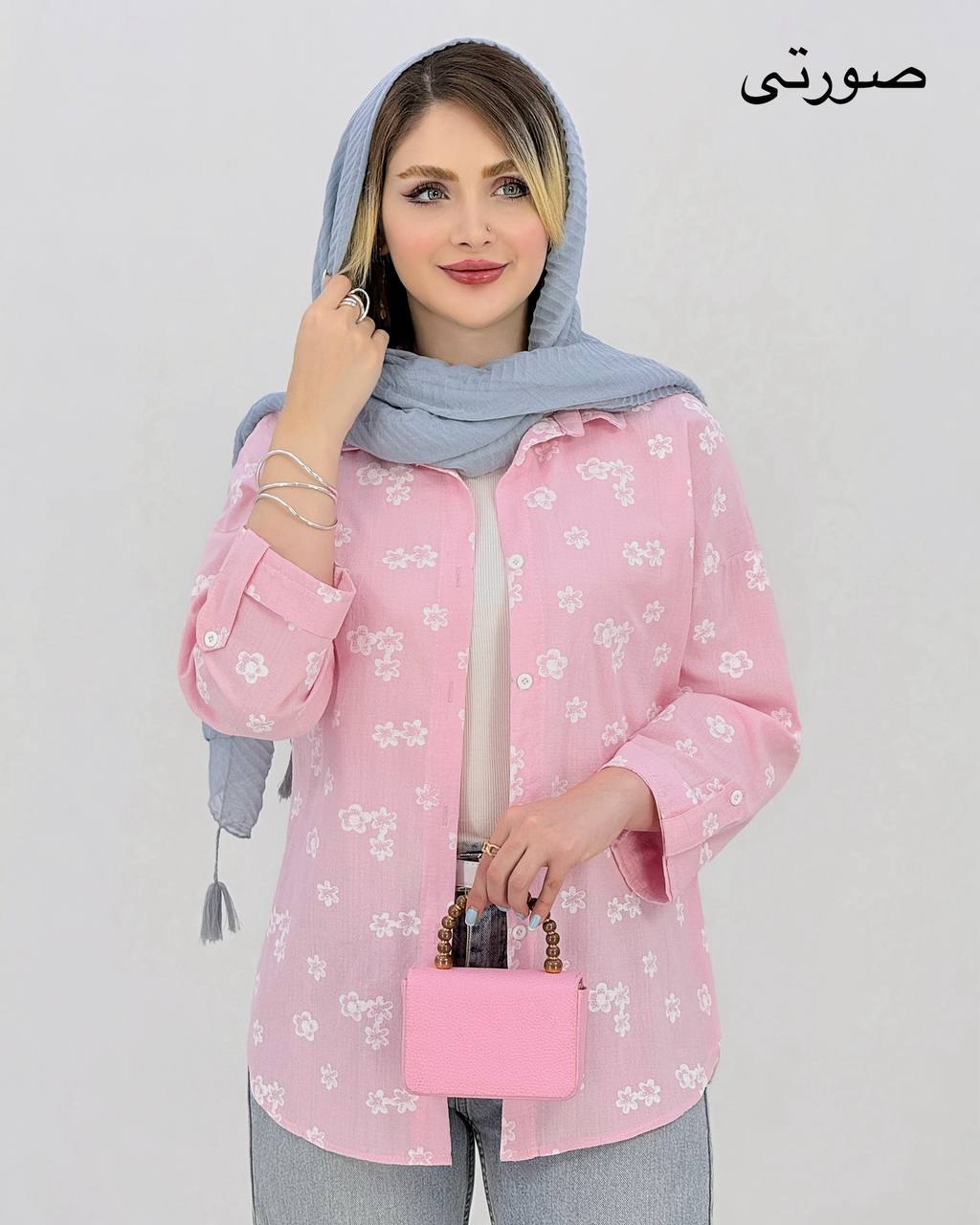 شومیز گل گچی کادنزا چاپی کد i986