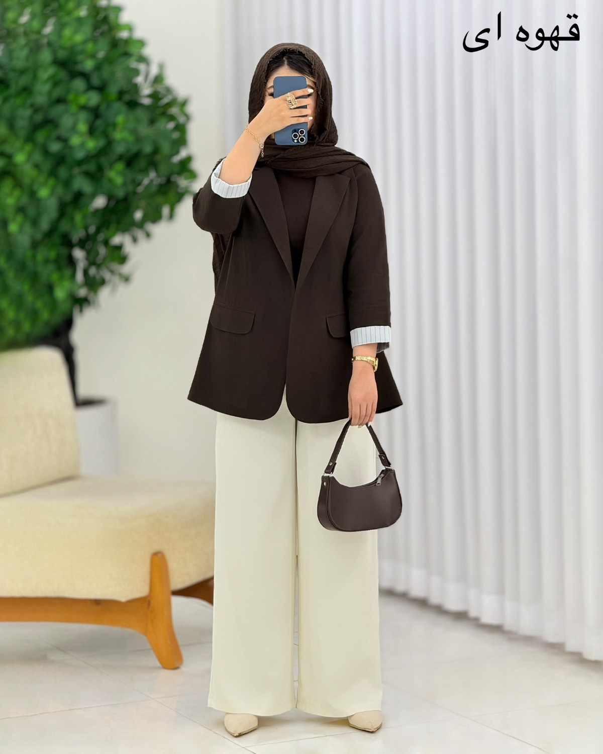 کت مچ راه راه لینن کد j058