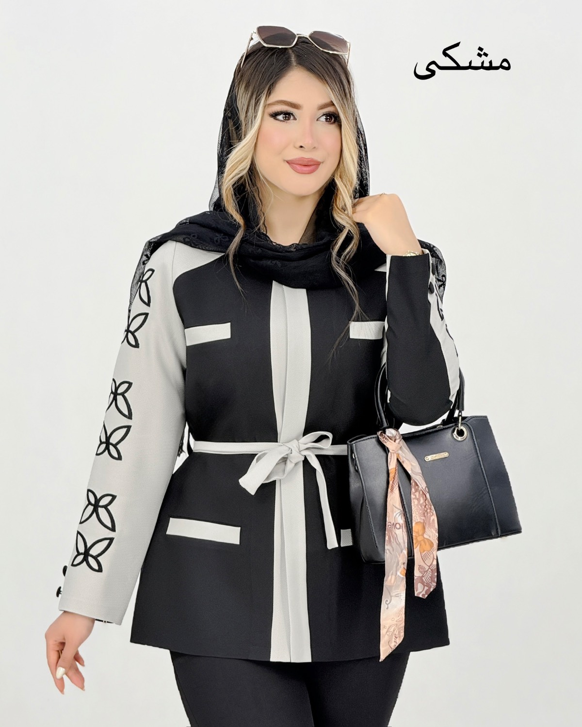 کت کج راه گلدوزی بنددار کد i987