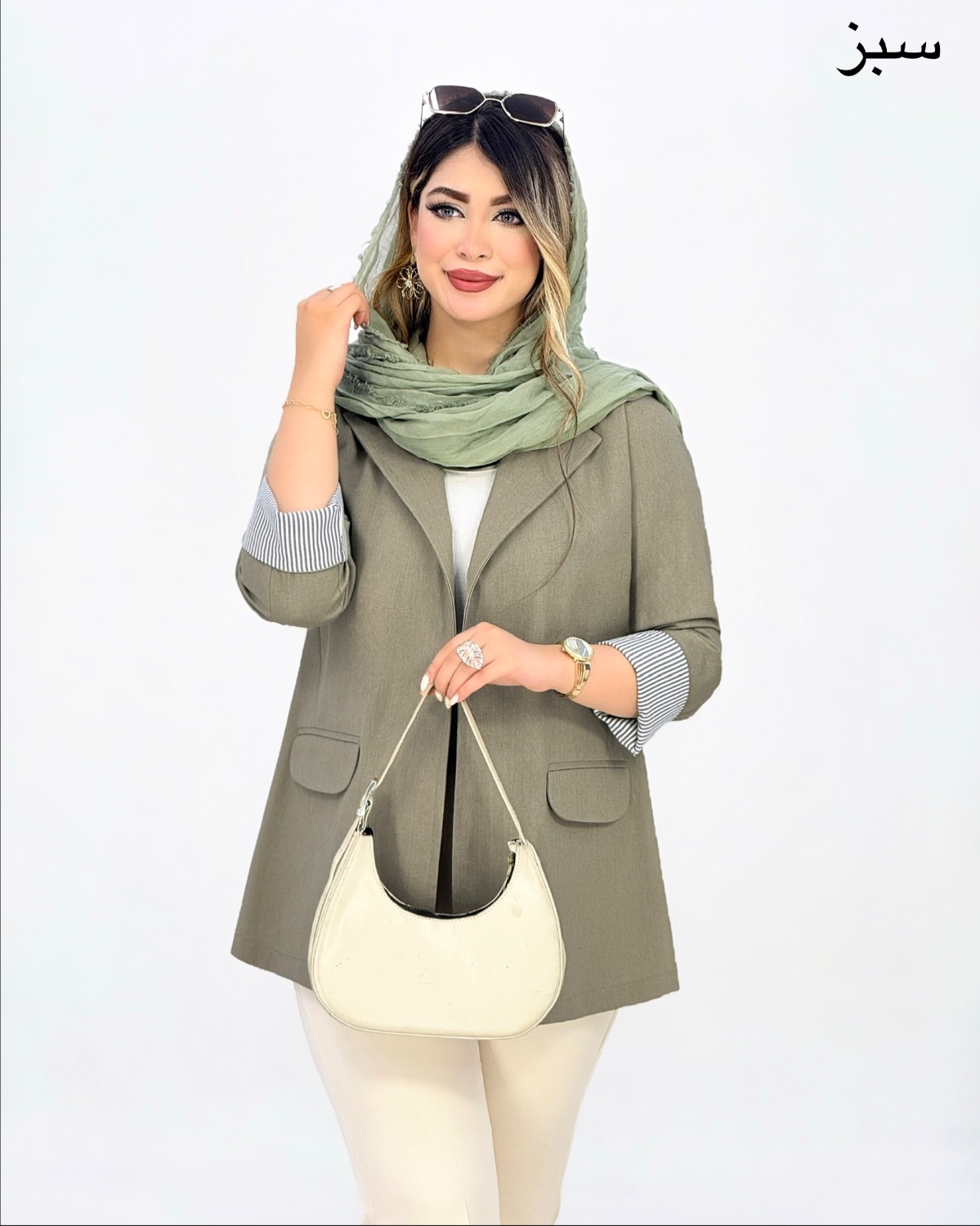 کت لنین مچ راه راه کد j091