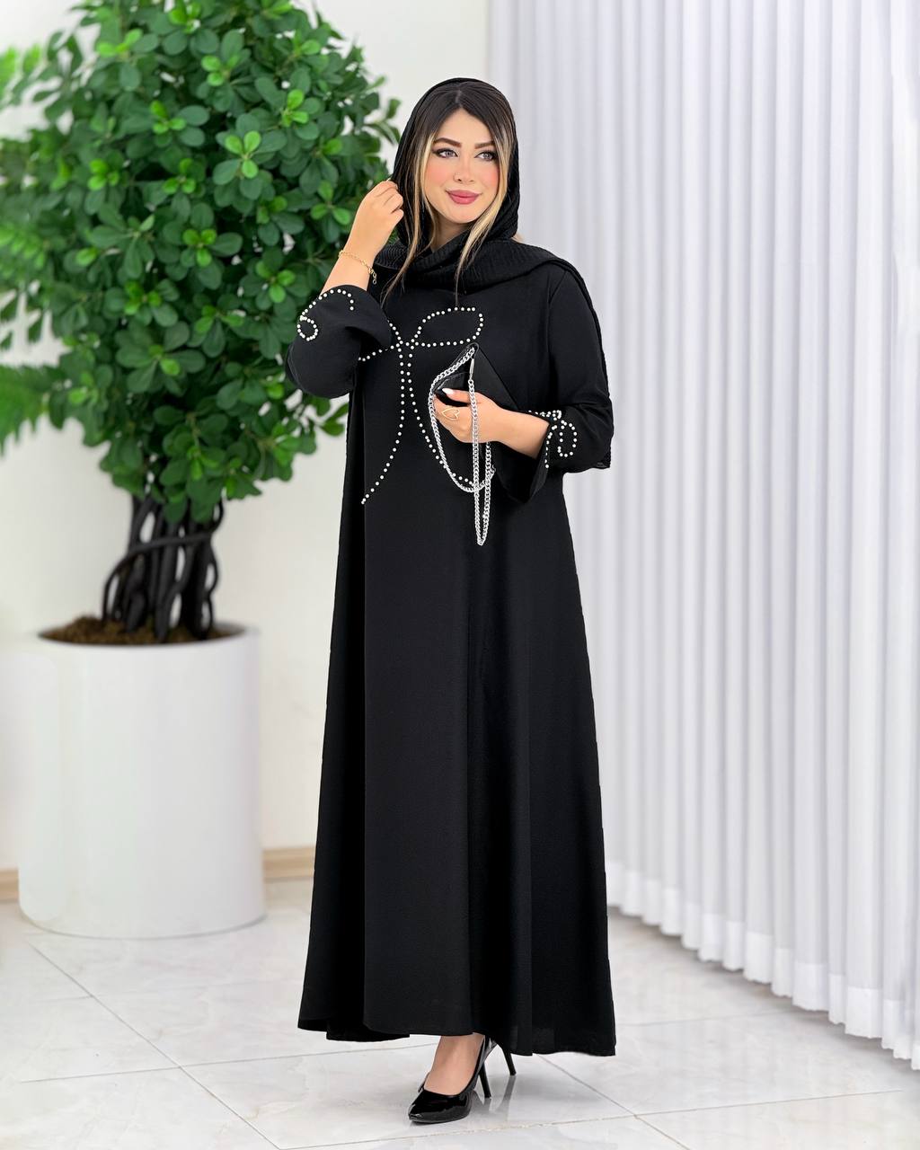 پیراهن الیزه مروارید دوزی کد j079