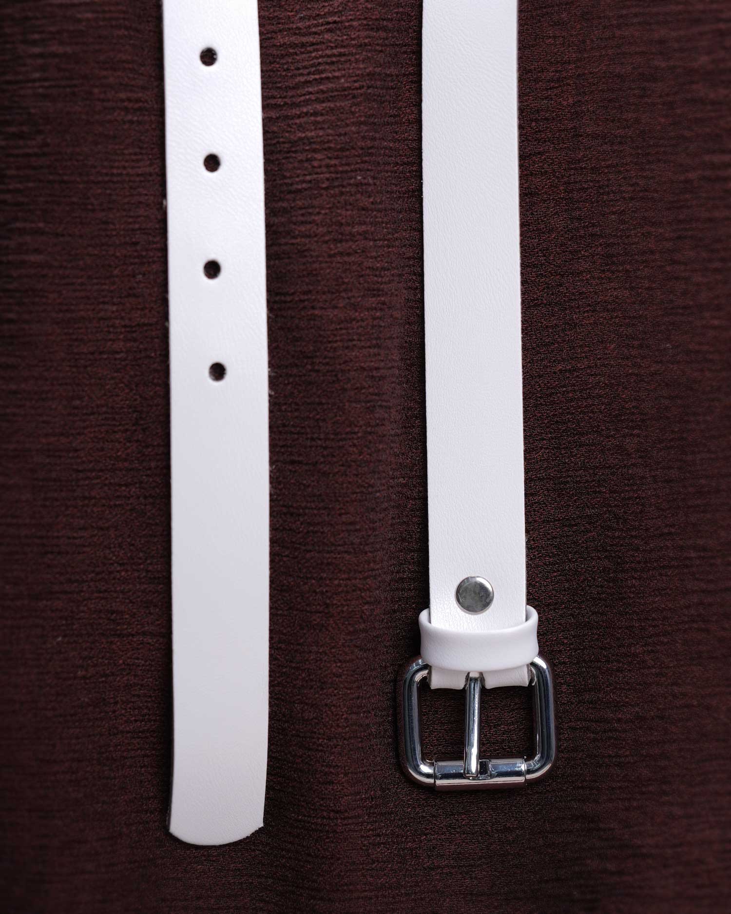 کمربند باریک سگک دار چرم کد j219