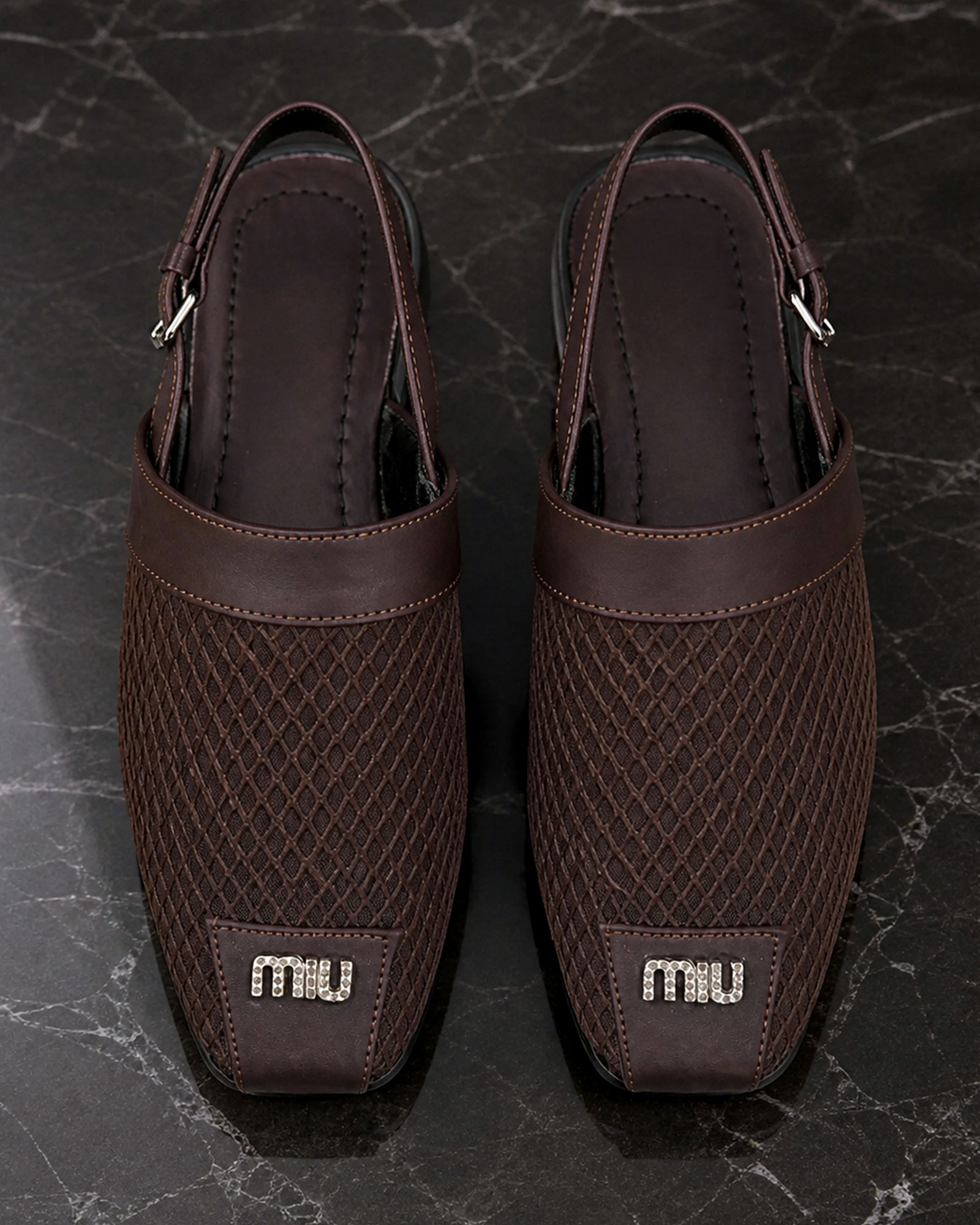 صندل توری جلوبسته مدل Miu Miu کد j061