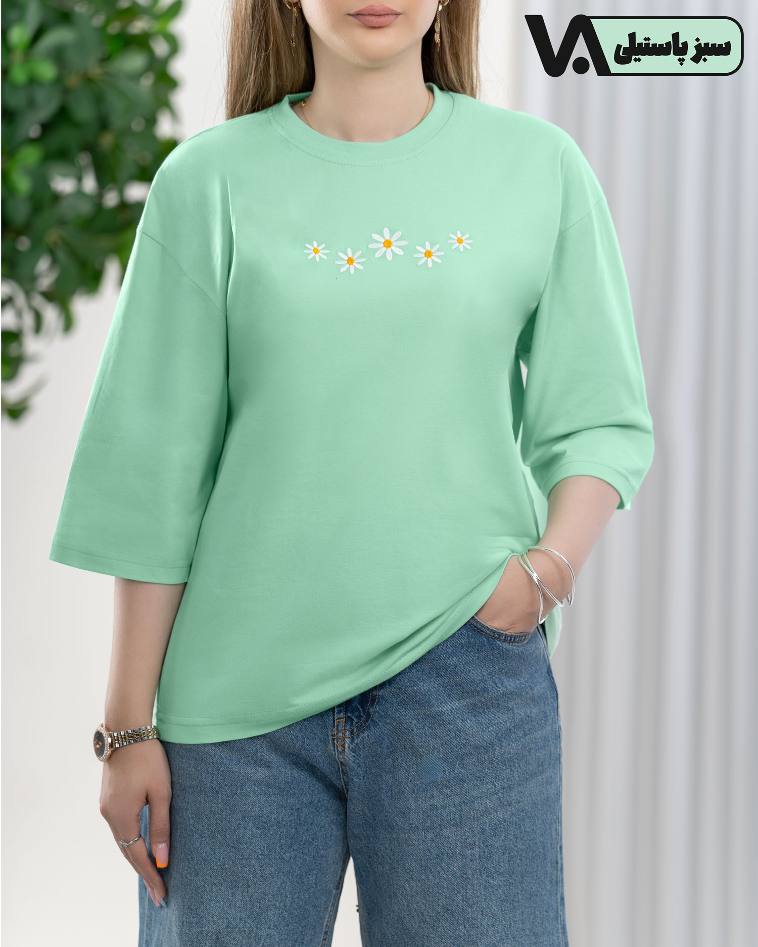 تیشرت باکسی بابونه کد j217