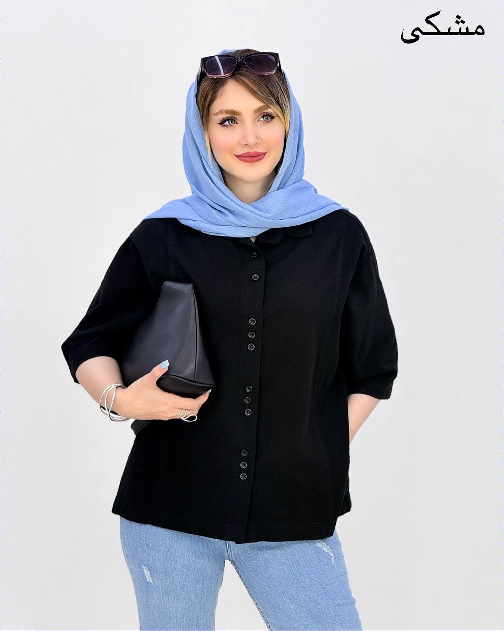 شومیز لنین دکمه ای چاکدار کد i989
