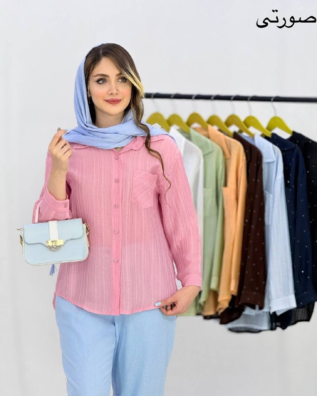 شومیز نگین دار شیشه ای کد i961