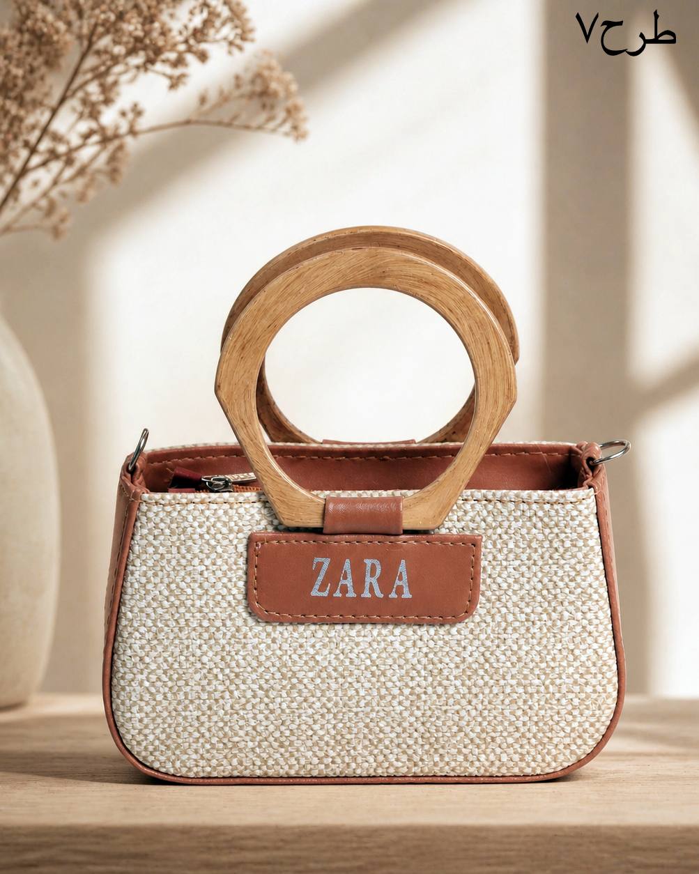 کیف چرم دسته چوبی زارا کد j023