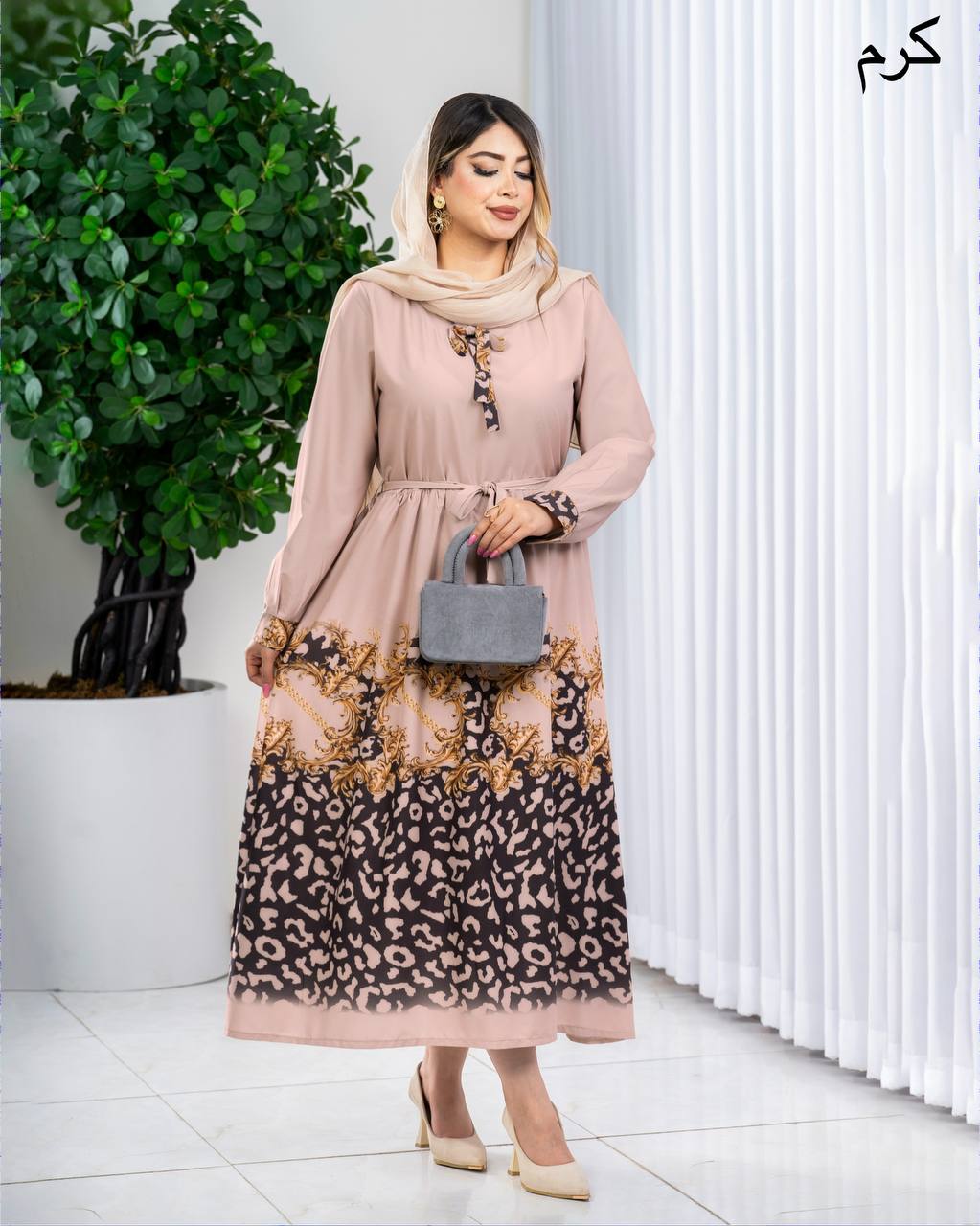 پیراهن بلند بوگاتی چاپی کد j184