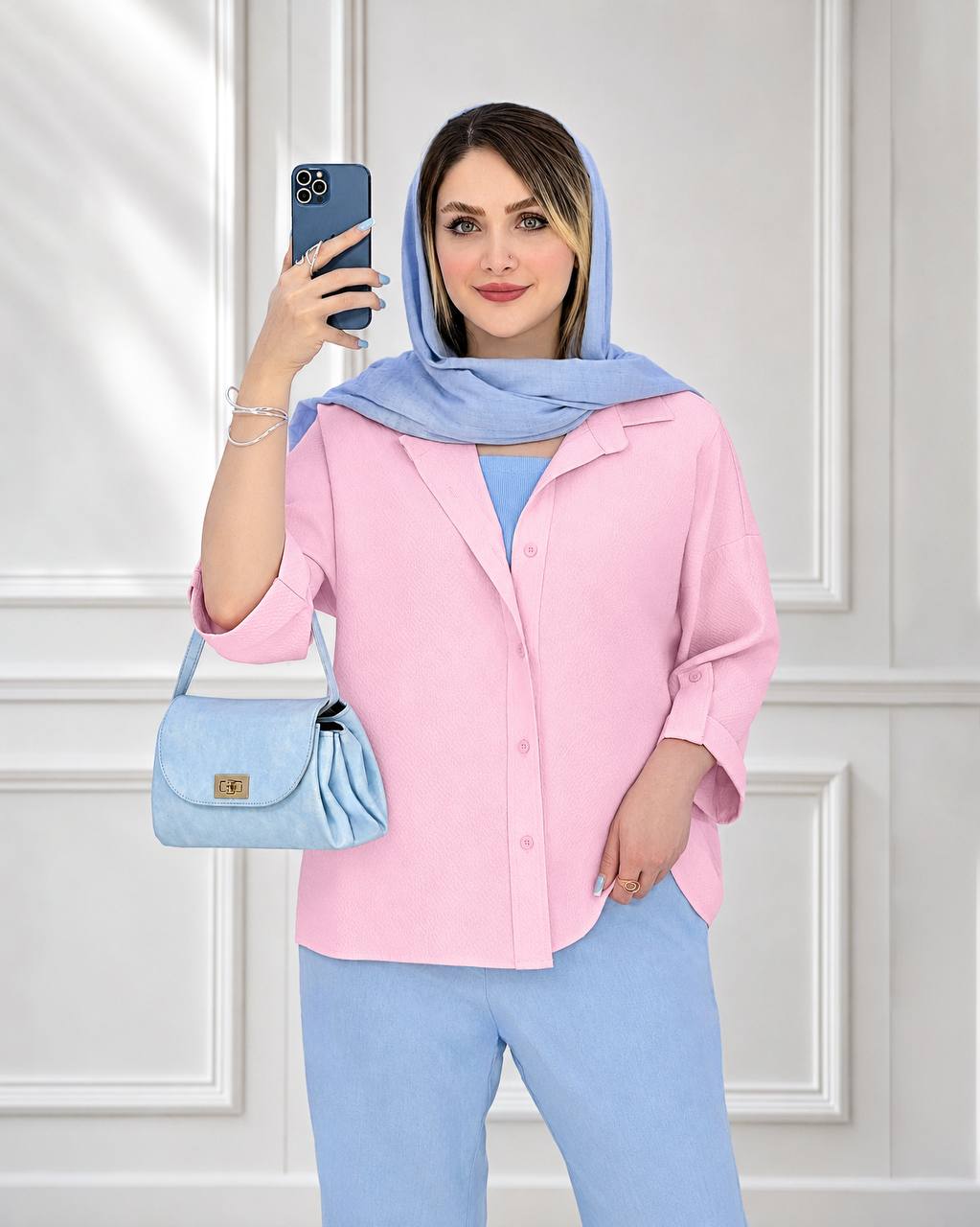 شومیز آستین پاگون ینزی پفکی کد i775