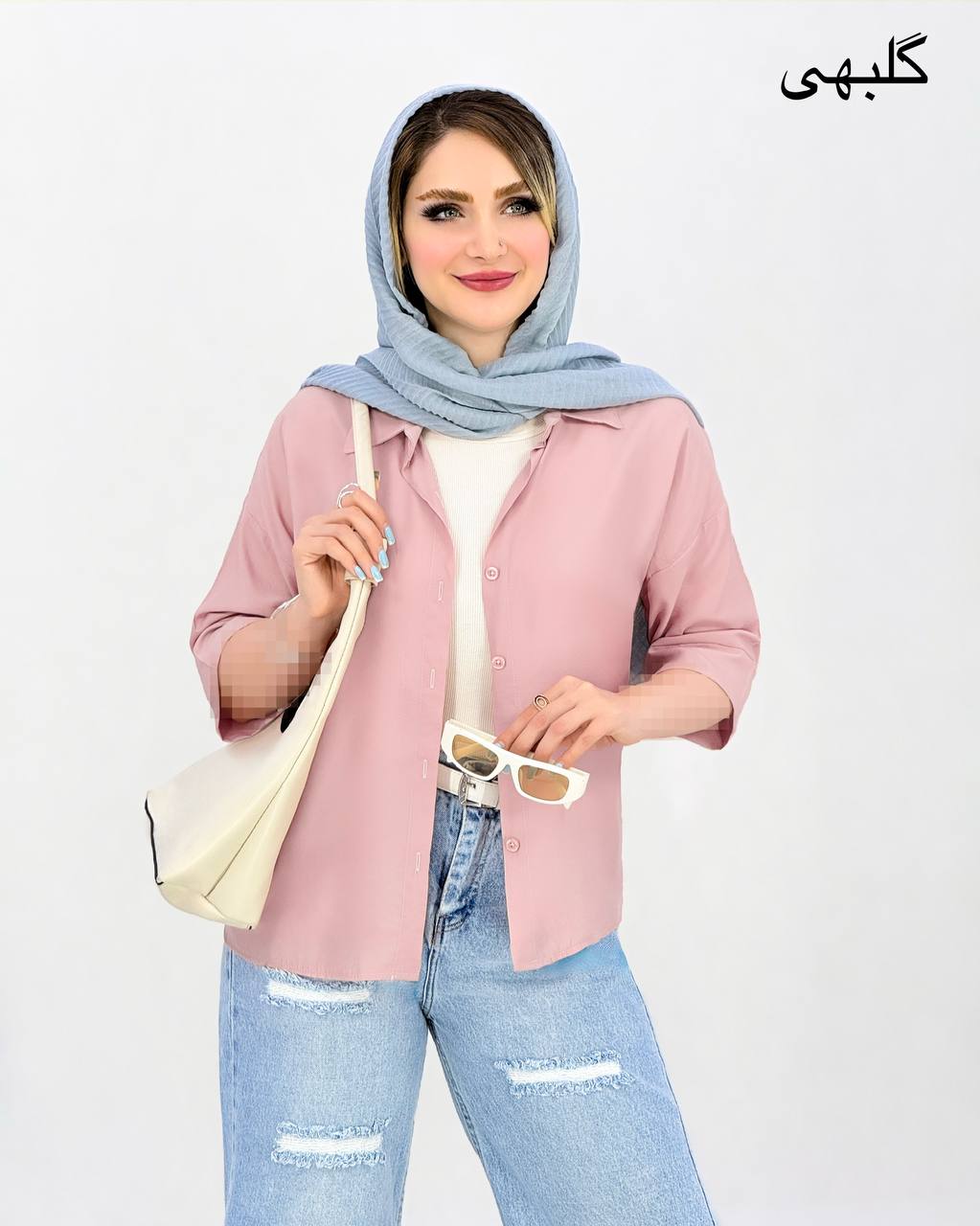 شومیز پری ژله ای آستین پاکتی کد j057