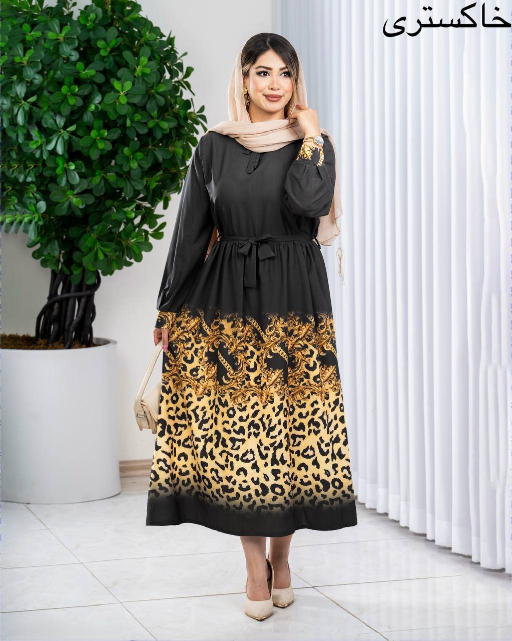 پیراهن بلند بوگاتی چاپی کد j184