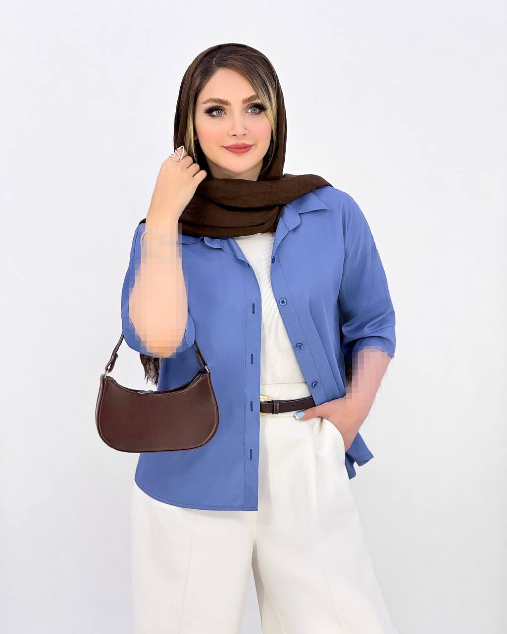 شومیز پری ژله ای آستین پاکتی کد j057