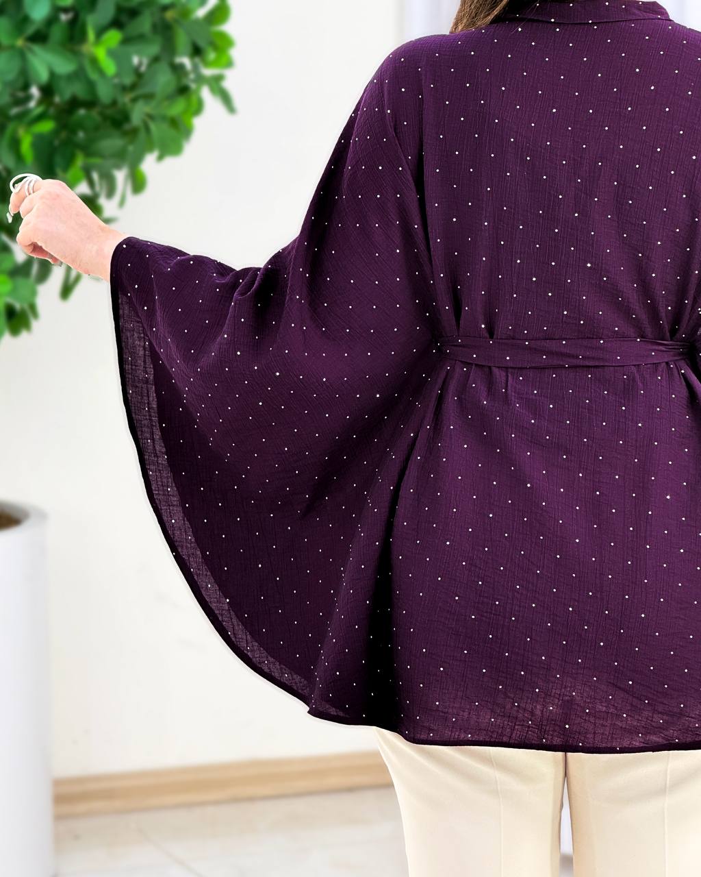مانتو پانچ شیشه ای نگینی کد j117