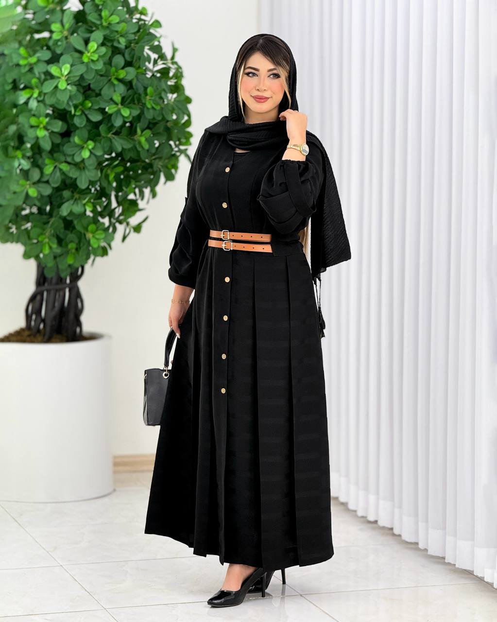 پیراهن دو کمربندی کروشا کد j090
