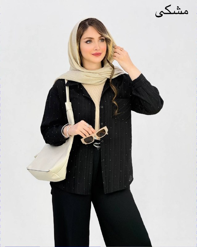 شومیز نگین دار شیشه ای کد i961