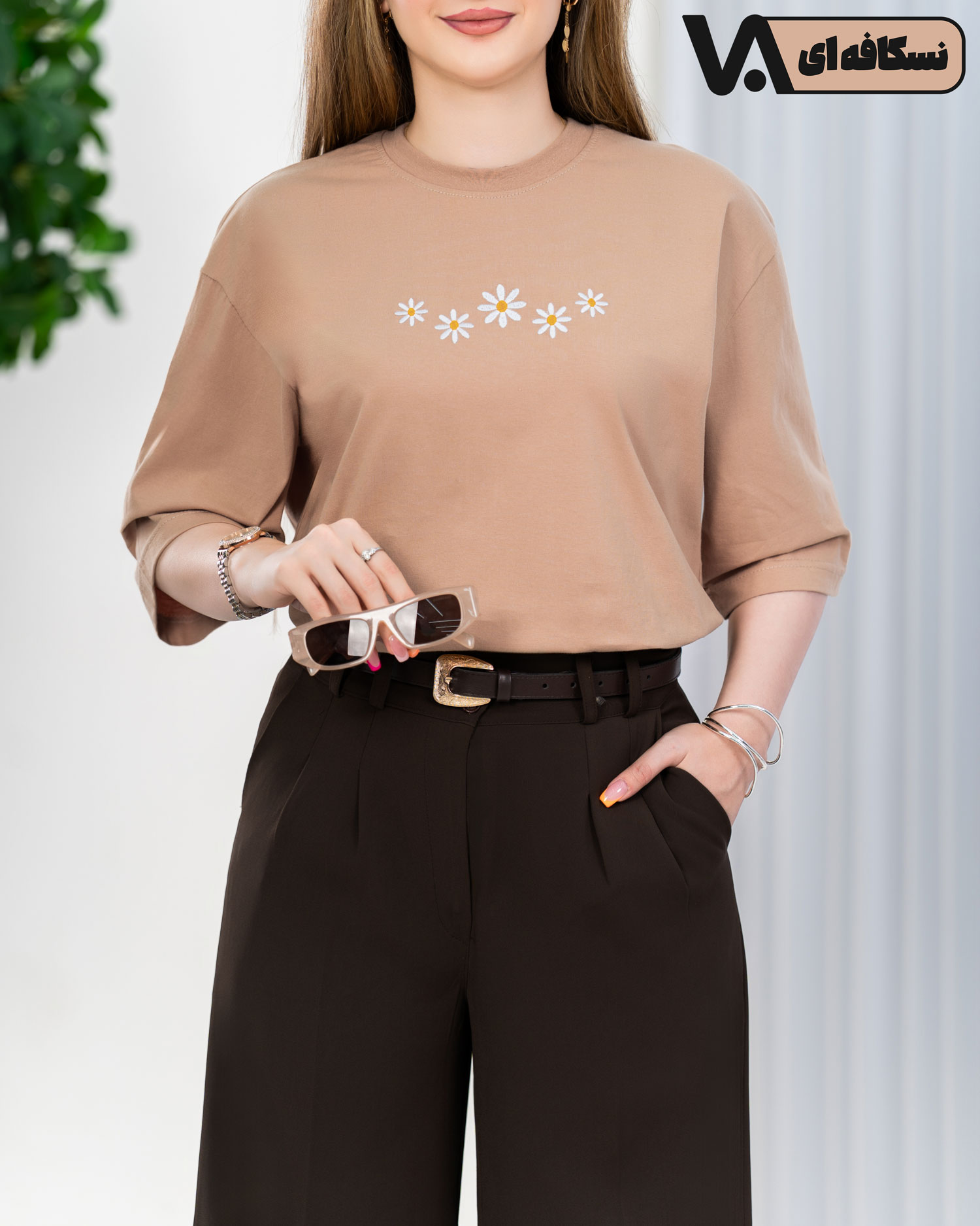 تیشرت باکسی بابونه کد j217