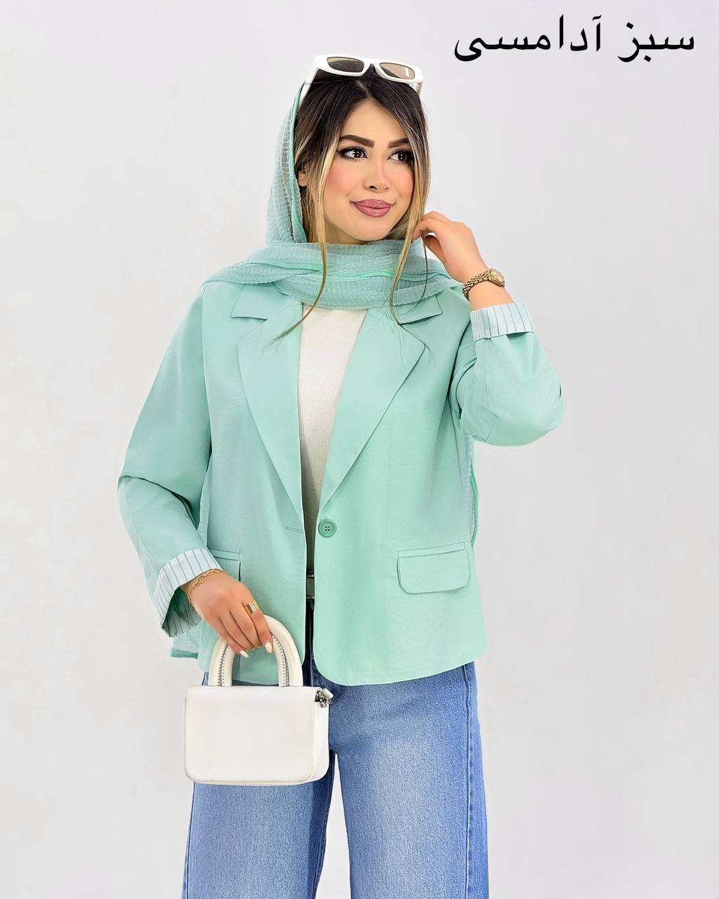 کت یقه انگلیسی مچ راه راه کد j131