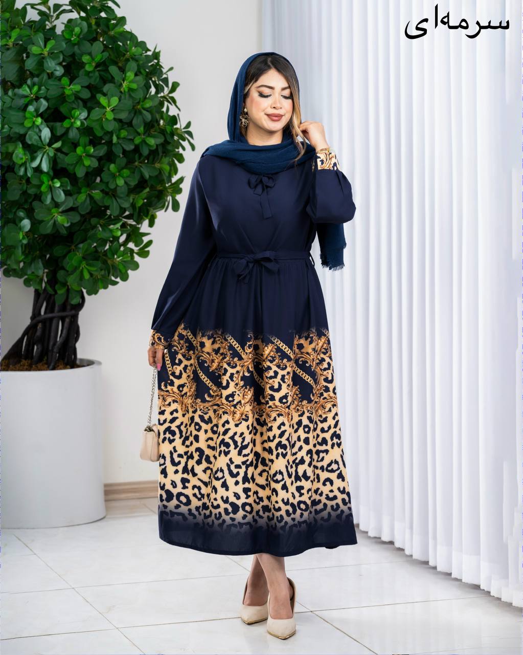 پیراهن بلند بوگاتی چاپی کد j184