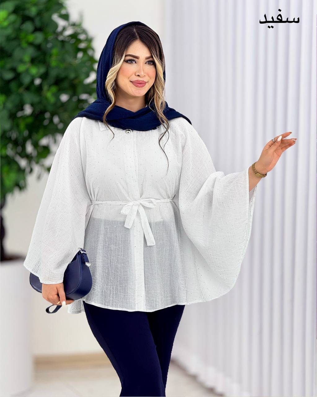 مانتو پانچ شیشه ای نگینی کد j117