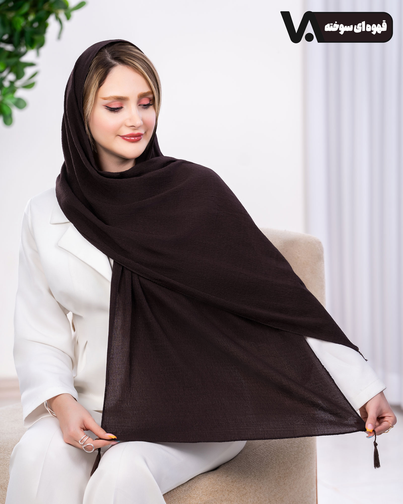 شال نخی منگوله دار کد j247