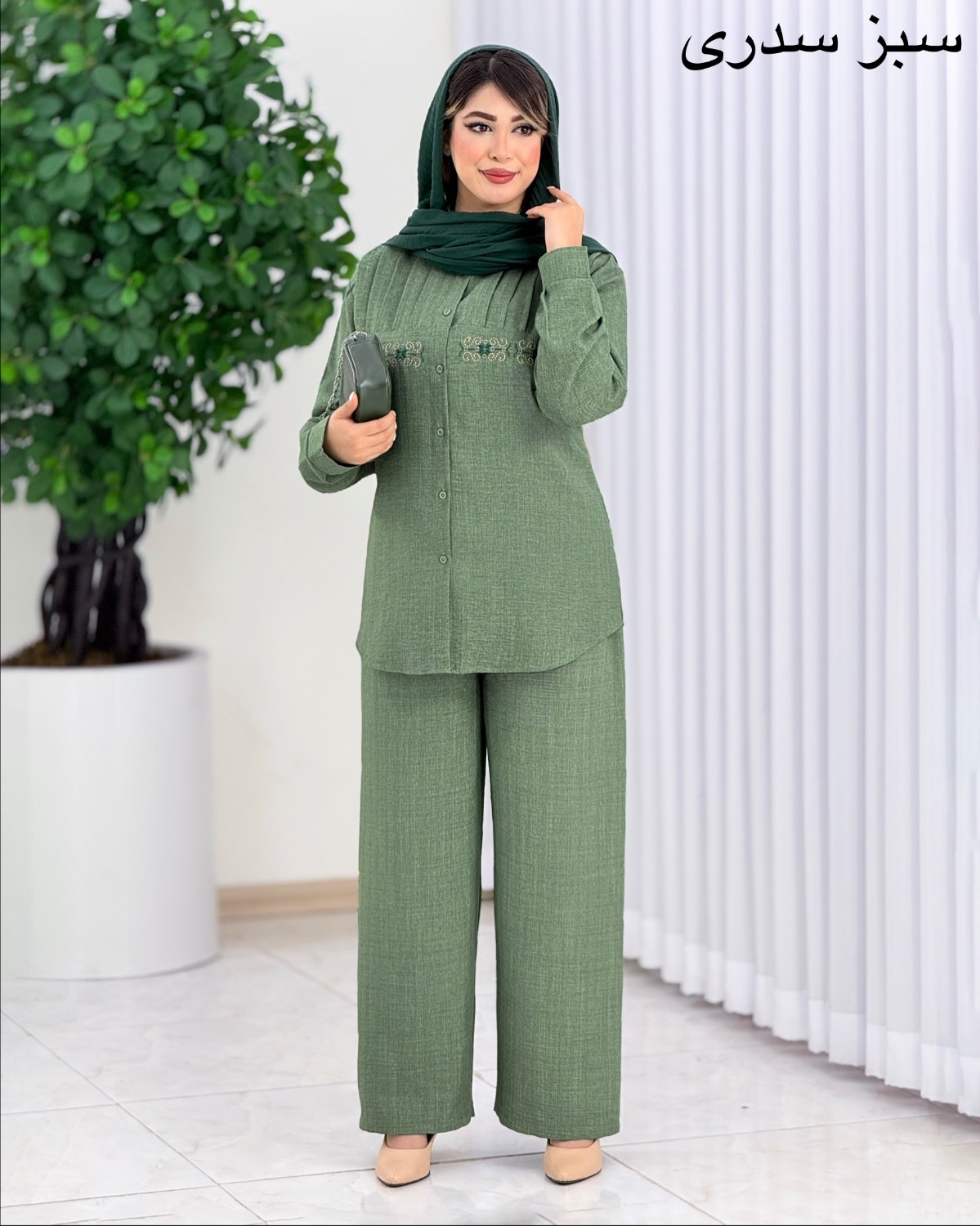 شومیز و شلوار گلدوزی کد j080