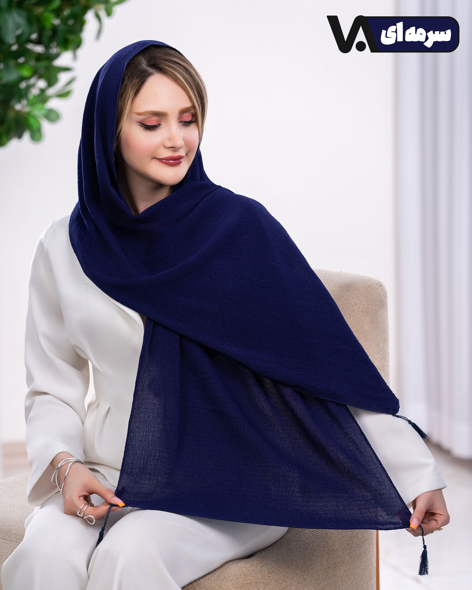 شال نخی منگوله دار کد j247