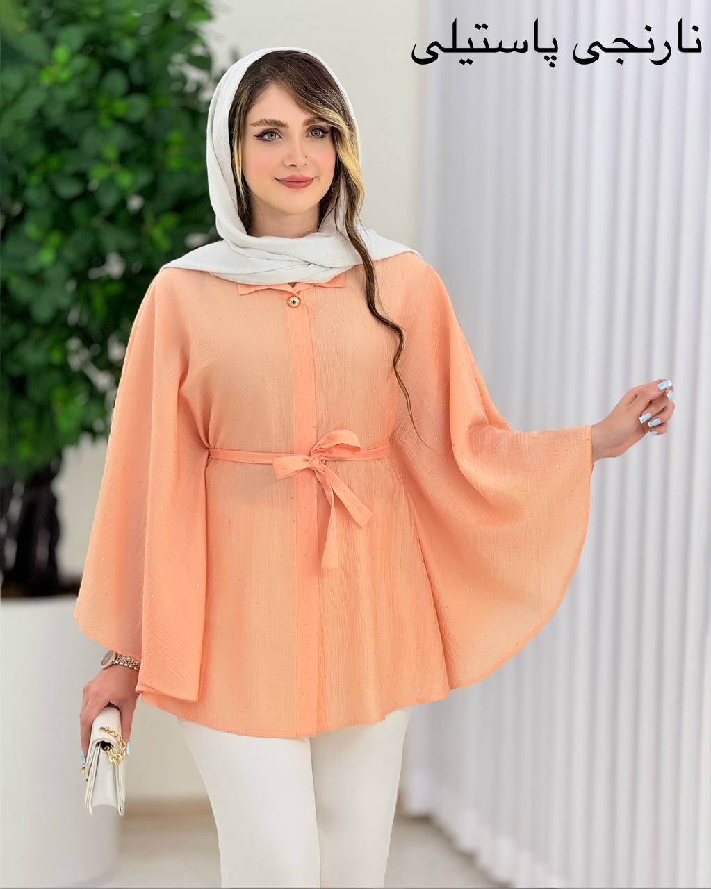 مانتو پانچ شیشه ای نگینی کد j117