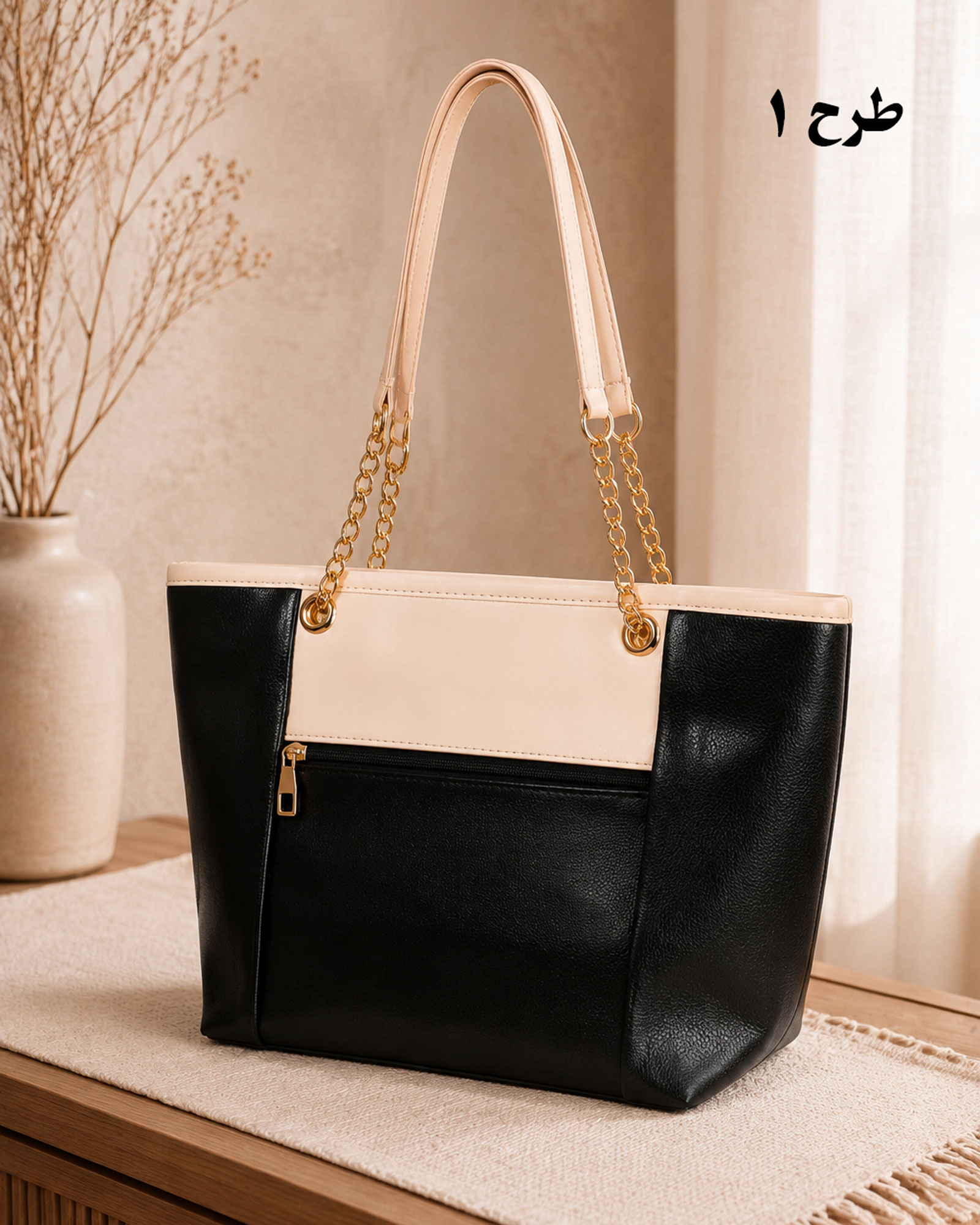 کیف چرم دو رنگ کد j130