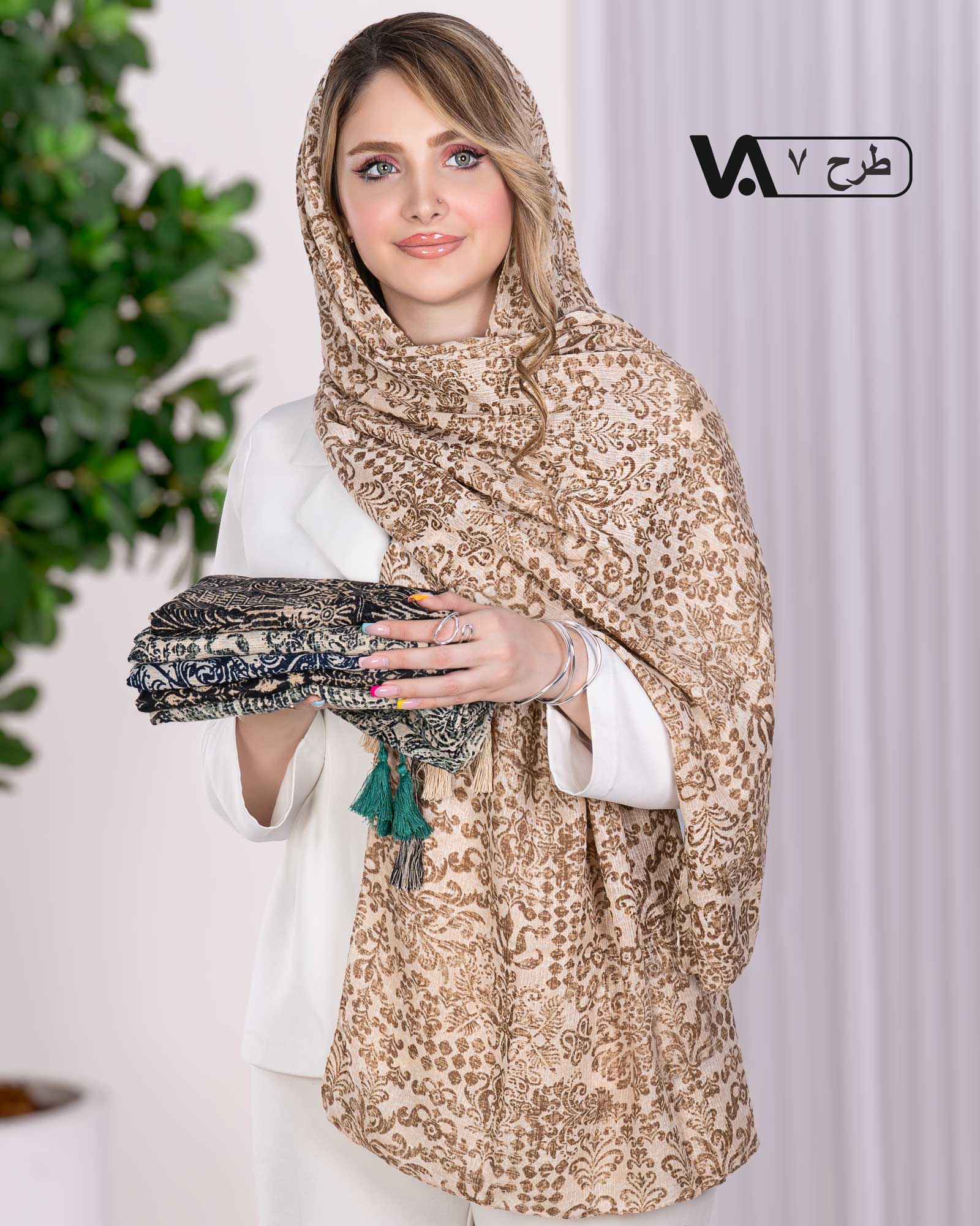 شال نخی طرحدار کد i643