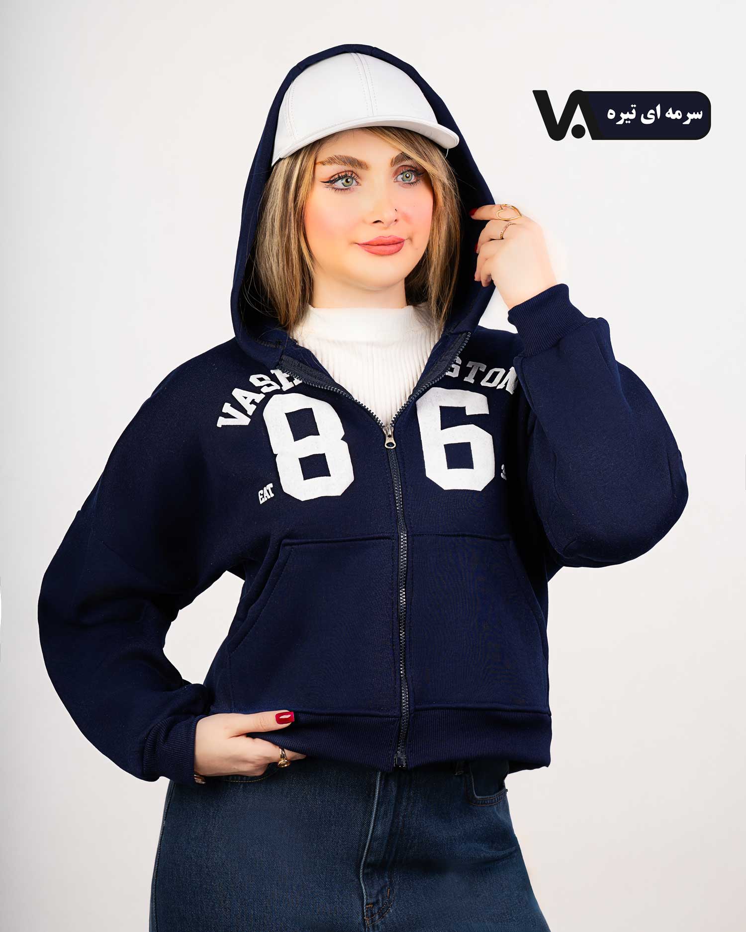سویشرت چاپی کشبافت کلاه دار کد j376