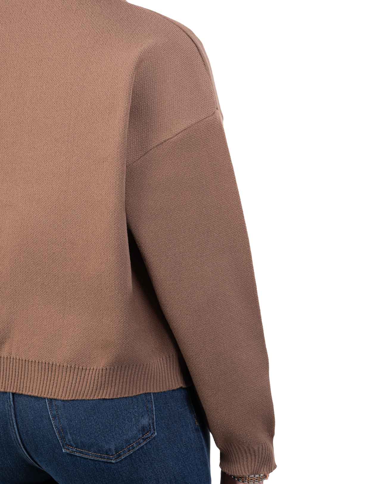 ژاکت بافت جلو باز گل رز کد j318