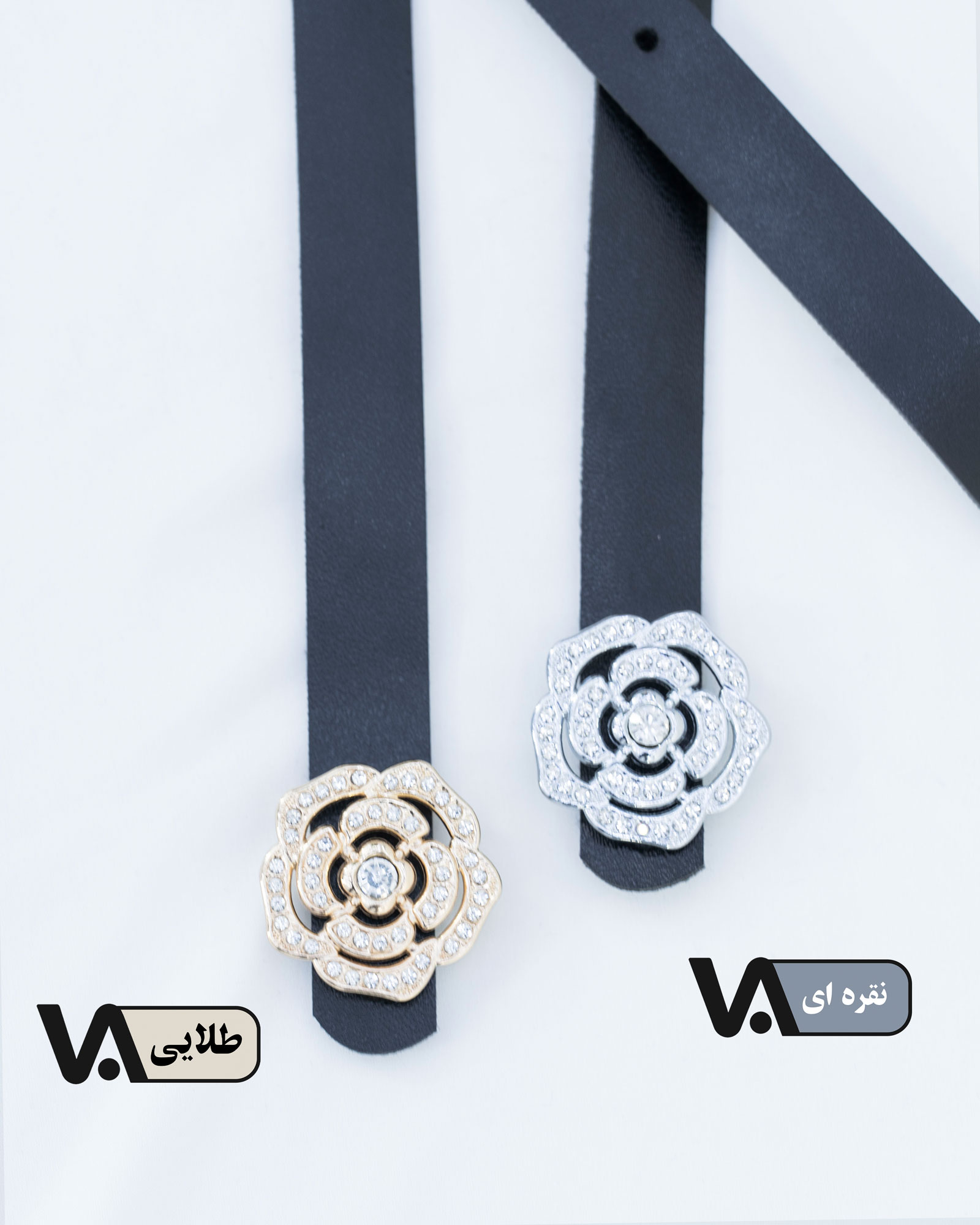 کمربند 2 سانتی سگک نگینی کد j298