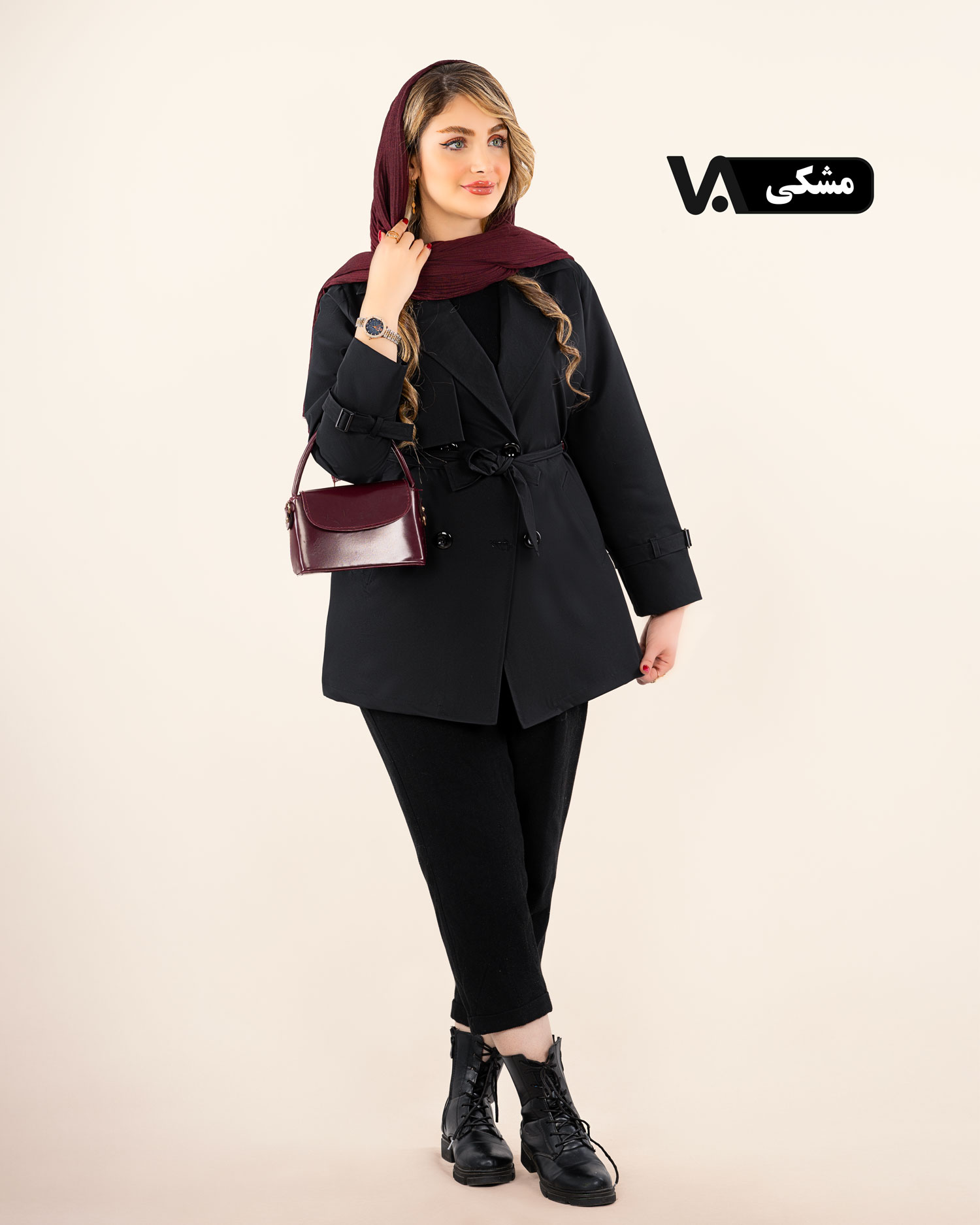 بارانی سانتانا یقه انگلیسی کد j377