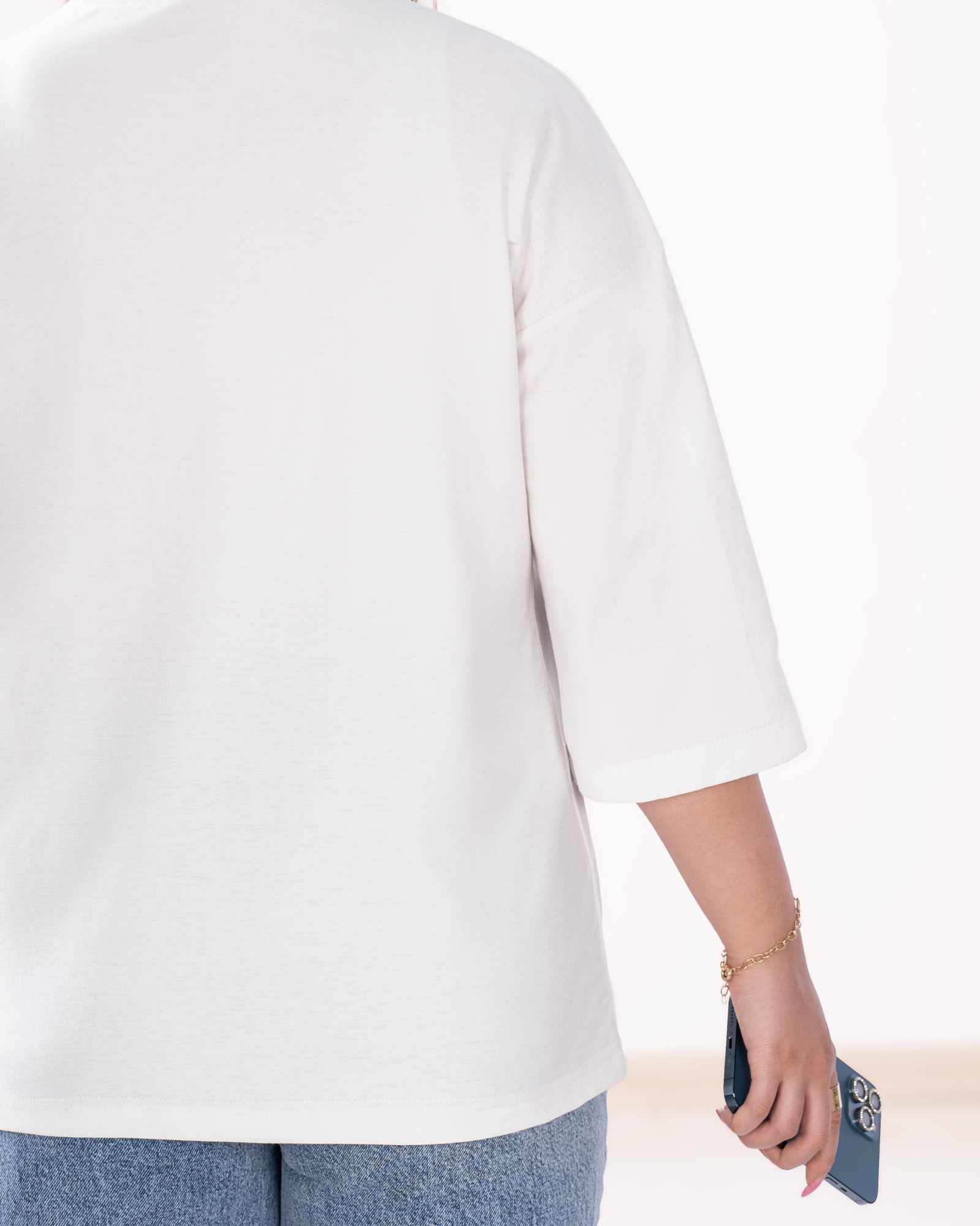 تیشرت باکسی یقه گرد ساده کد j293