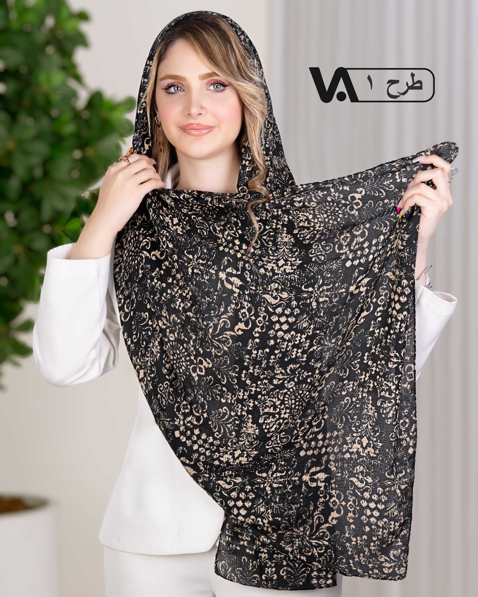 شال نخی طرحدار کد i643