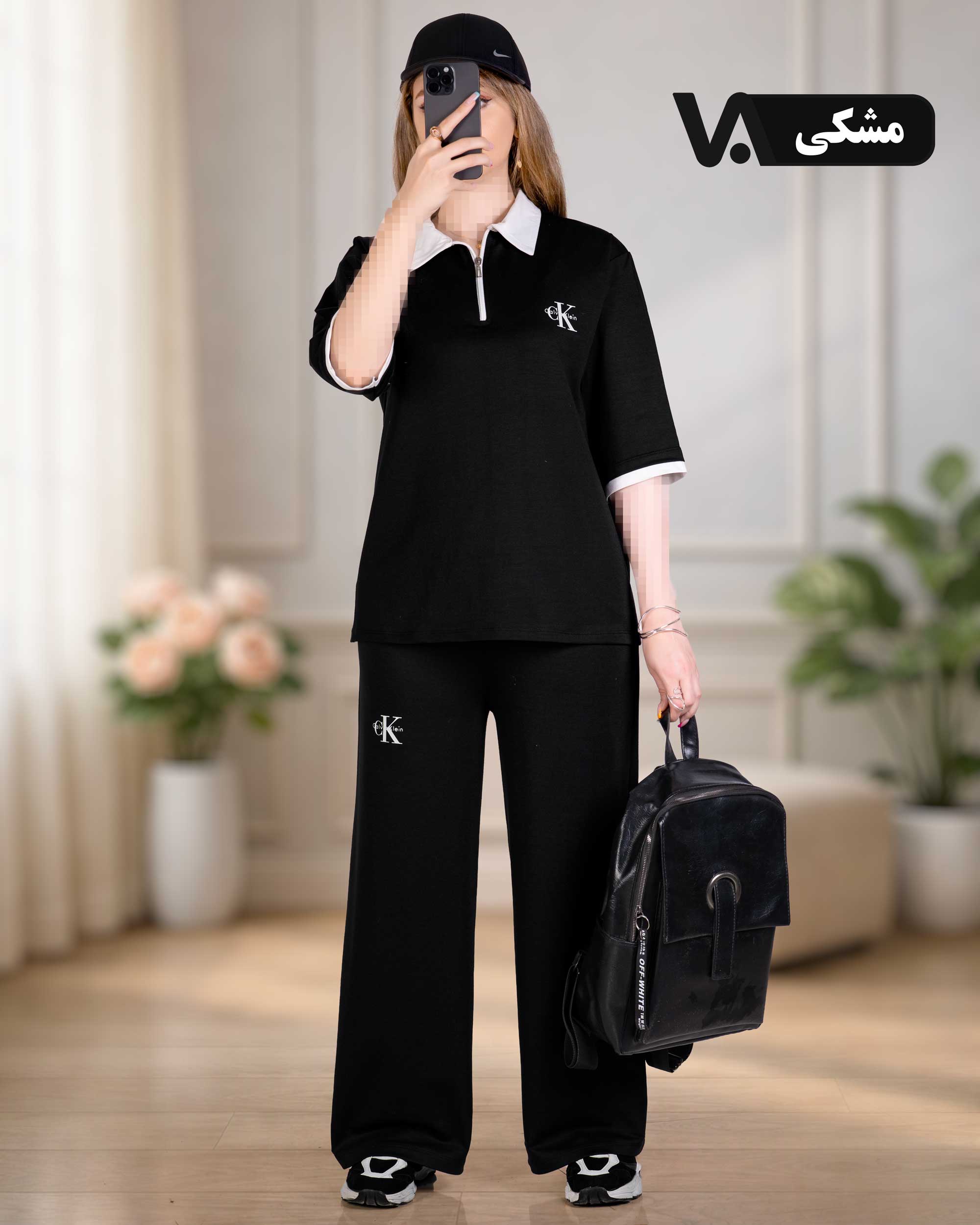 ست تیشرت و شلوار نیم زیپ مچینست کد j311