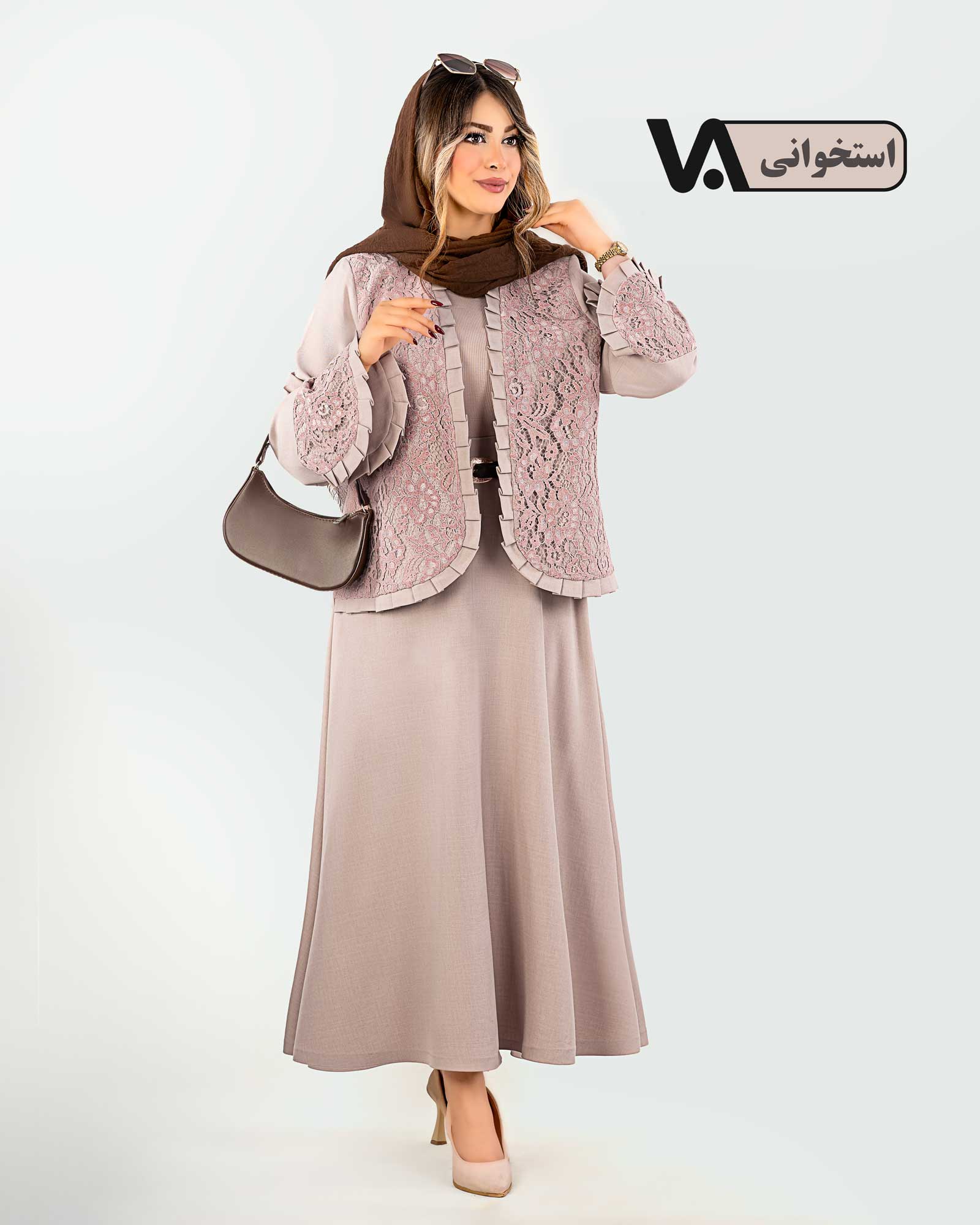 ست کت و دامن عروسکی دانتل کد j332
