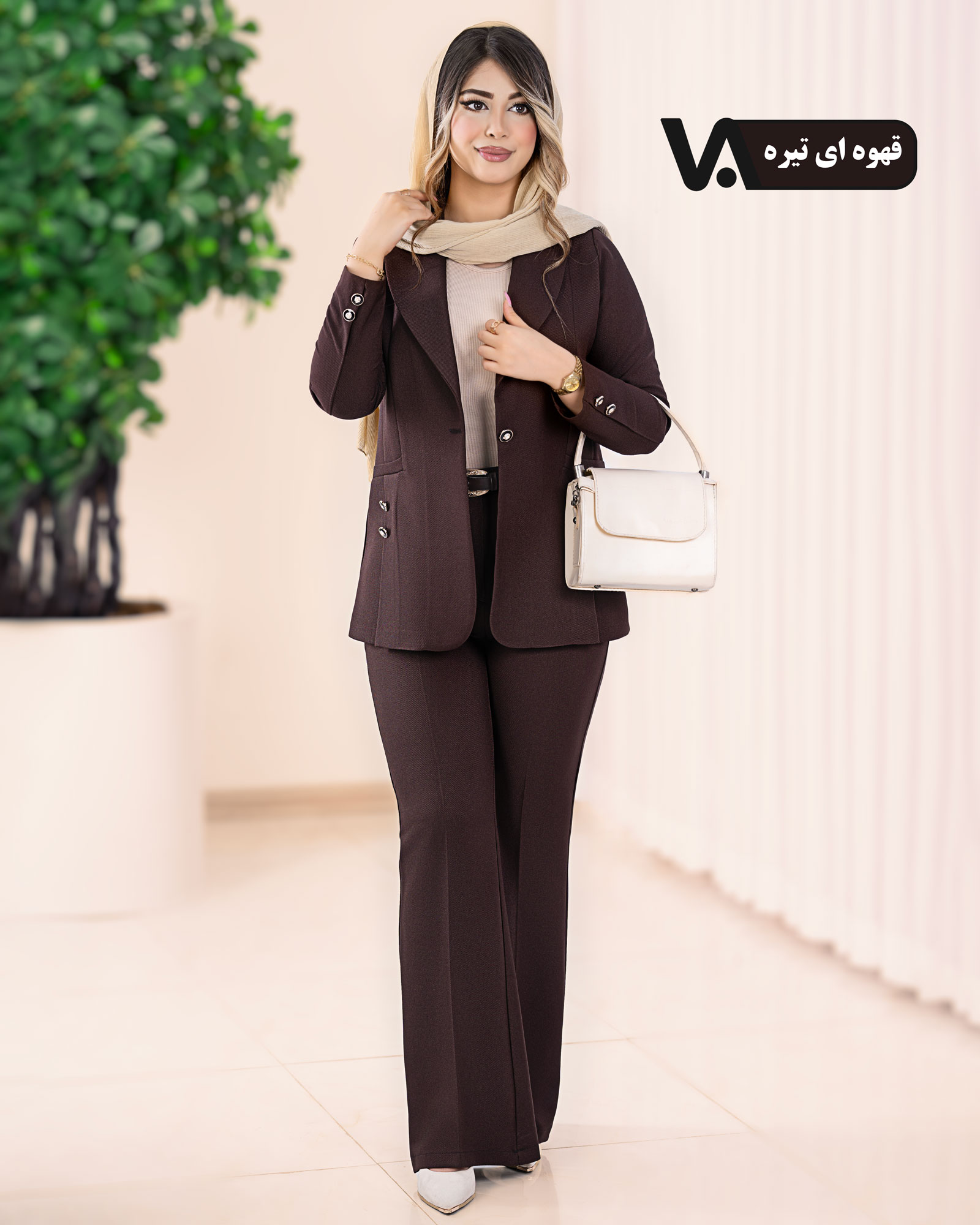 کت و شلوار نیم بگ مازراتی کجراه کد j303