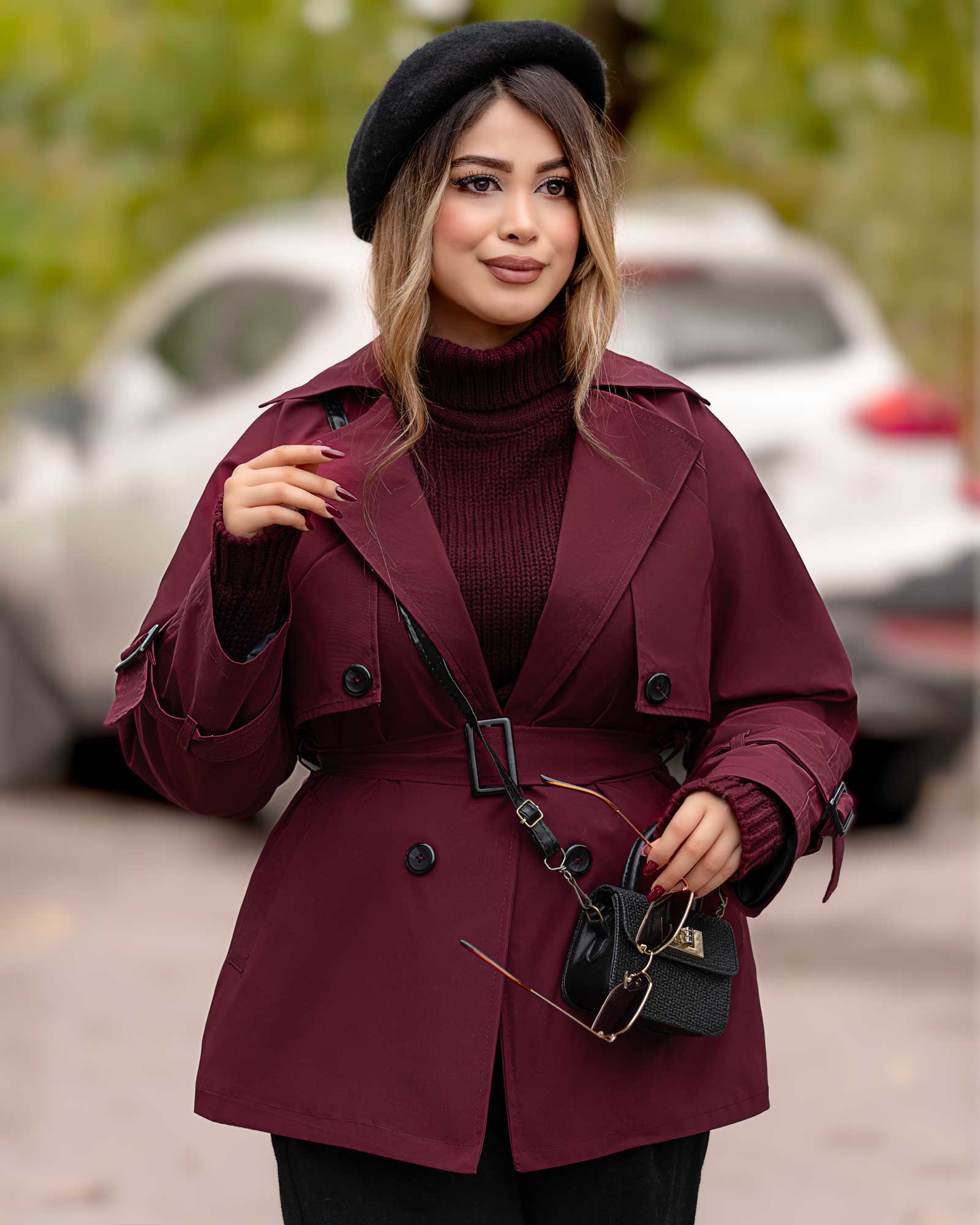 بارانی آستردار کتان تیسی کد j291